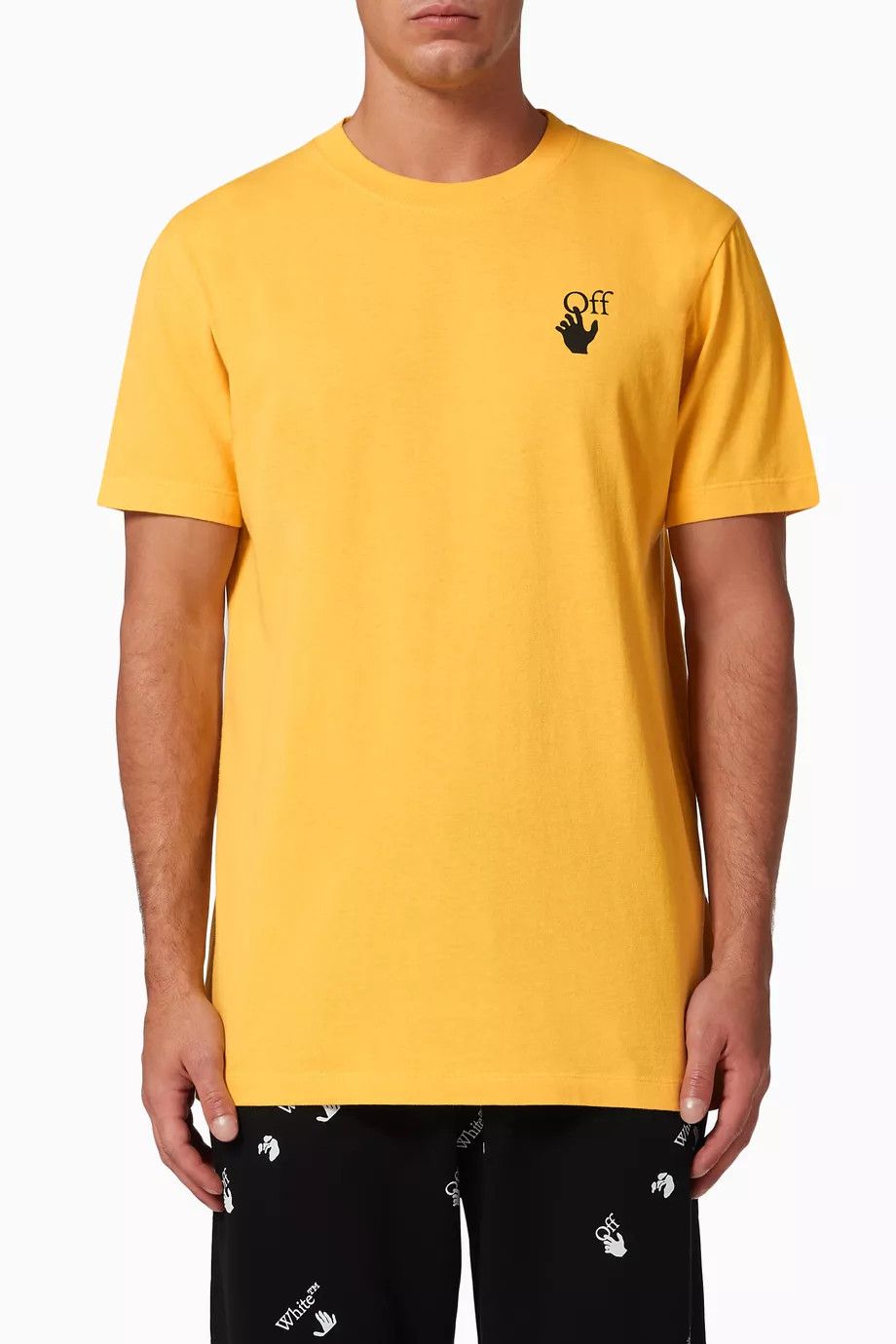 Off-White Yellow Sprayed Arrows Hand Logo T-shirt Size US S / EU 44-46 / 1 - 3 Thumbnail