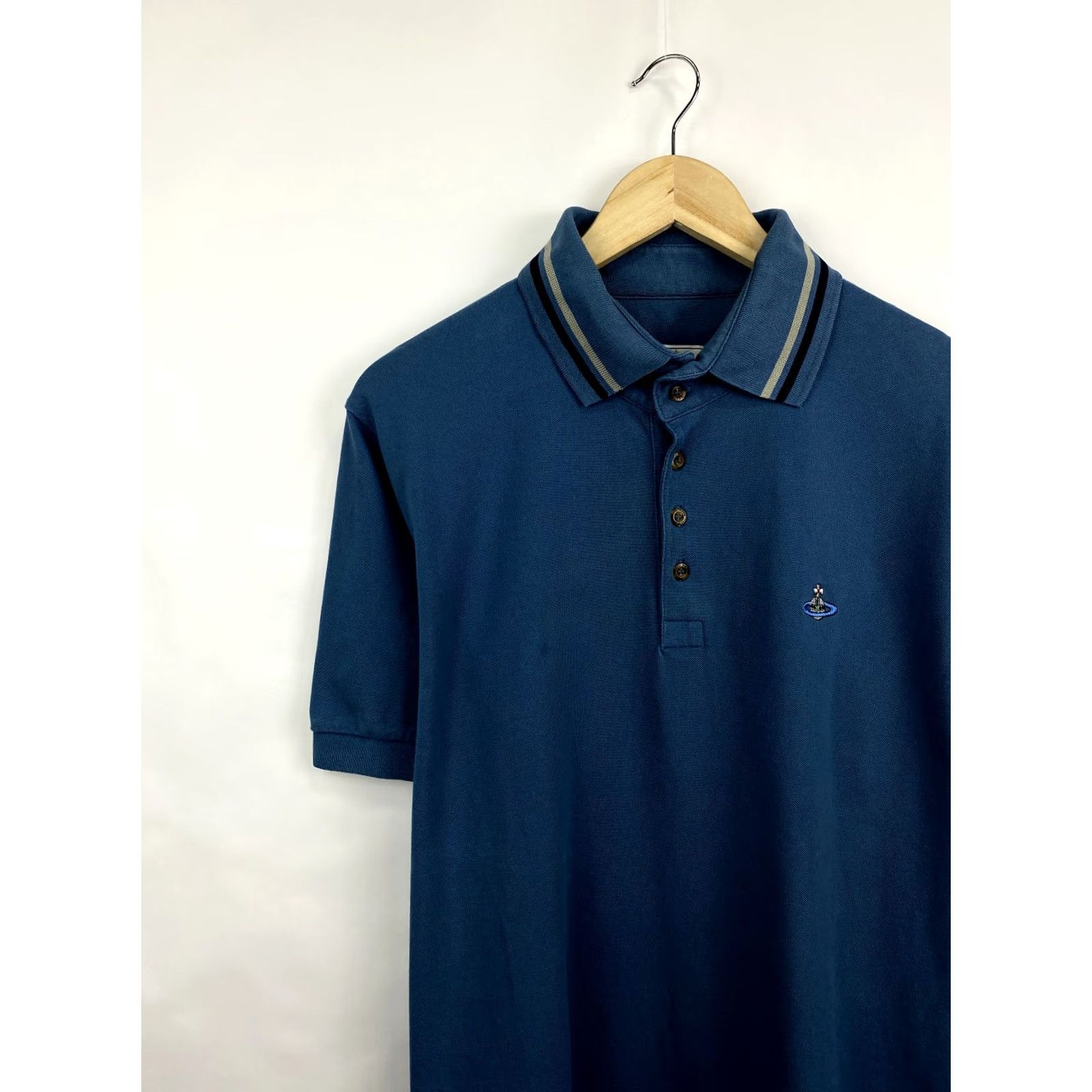 Vivienne Westwood Vivienne Westwood polo shirt XL blue Men Polo XL/blue, Defect on last photo, Colorful, 90s-Event style Size US XL / EU 56 / 4 - 3 Thumbnail