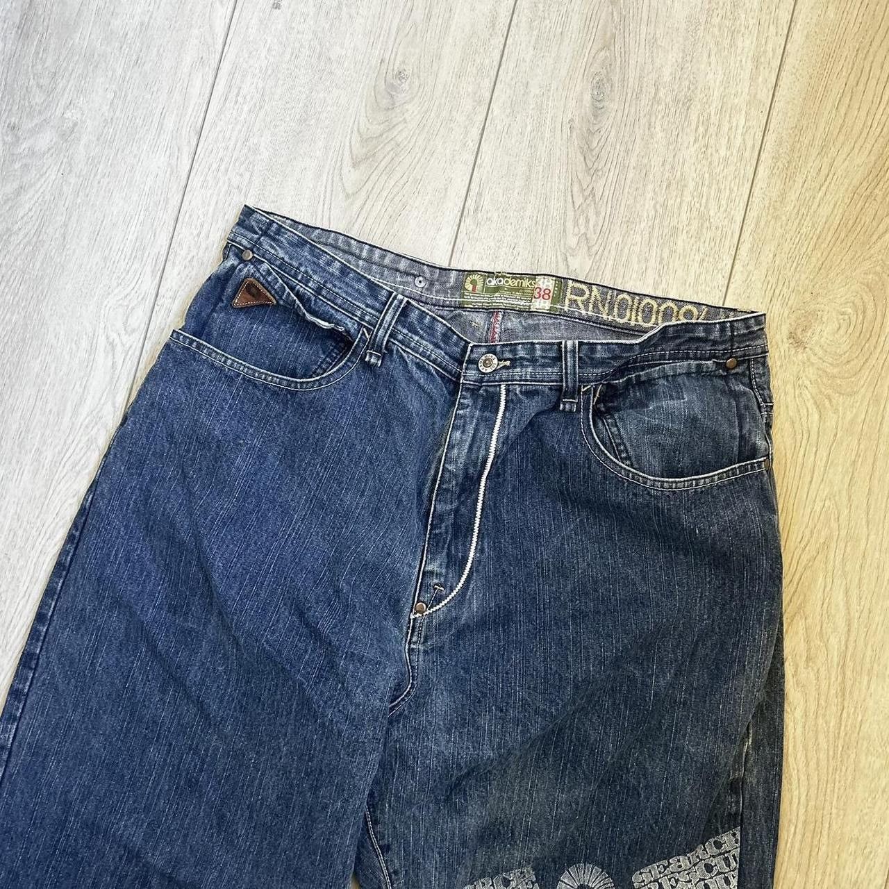 Akademiks Y2k baggy embroidered jeans Size US 36 / EU 52 - 4 Thumbnail