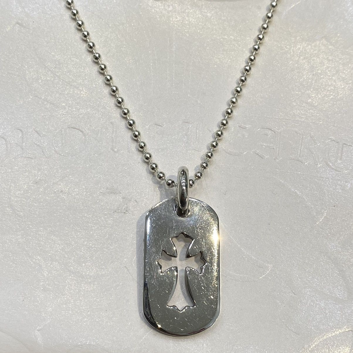 Chrome Hearts Chrome Hearts RS 3 Cross Dog Tag silver | Grailed