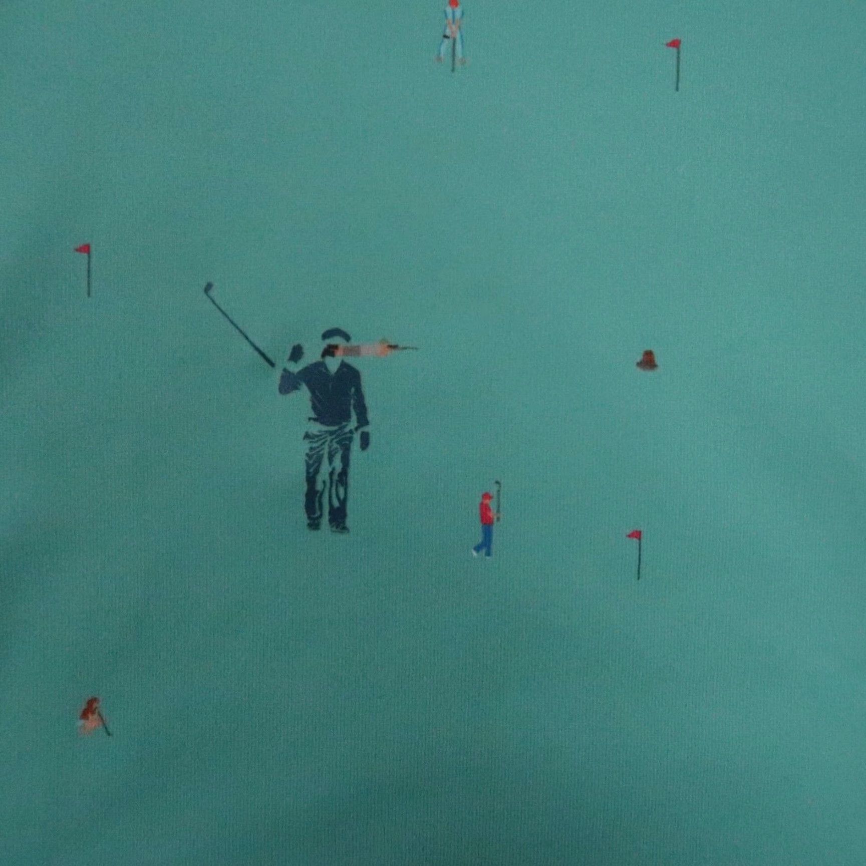 Vintage VINTAGE William Murray Shirt Mens Large Blue Green Caddyshack Performance Golf Polo Size US L / EU 52-54 / 3 - 4 Thumbnail