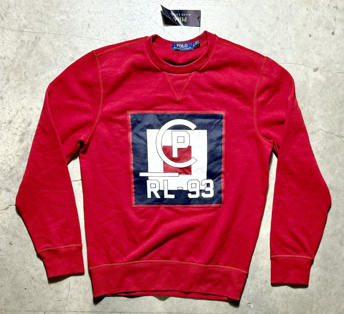 Polo Ralph Lauren CP-93 Logo Red Sweatshirt size S