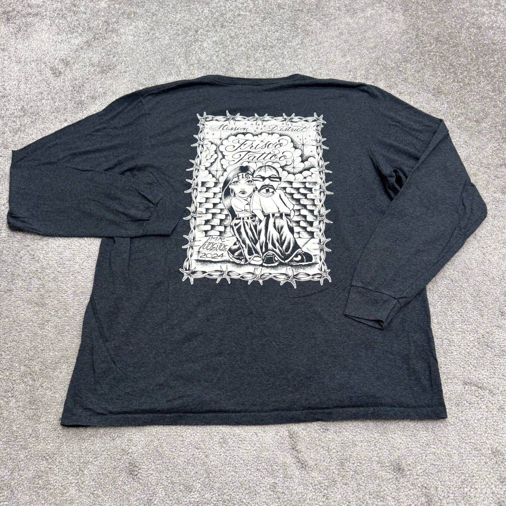 Russell Athletic Russell T-Shirt Mens XL Graphic Tattoo Mission District SF 2024 Frisco Tee LS Size US XL / EU 56 / 4 - 2 Thumbnail