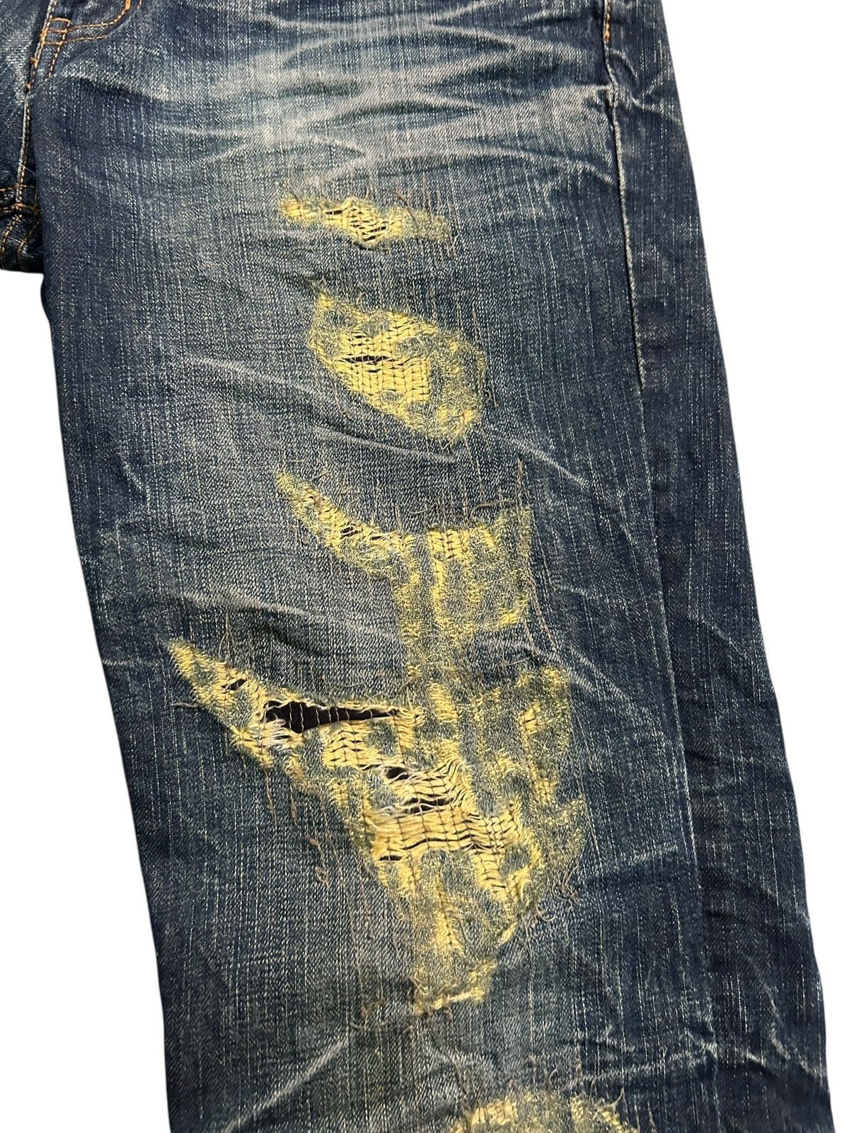Japanese Brand × Kapital × Vintage Nylaus Japanese Style Distressed Denim Jeans Size US 34 / EU 50 - 5 Thumbnail