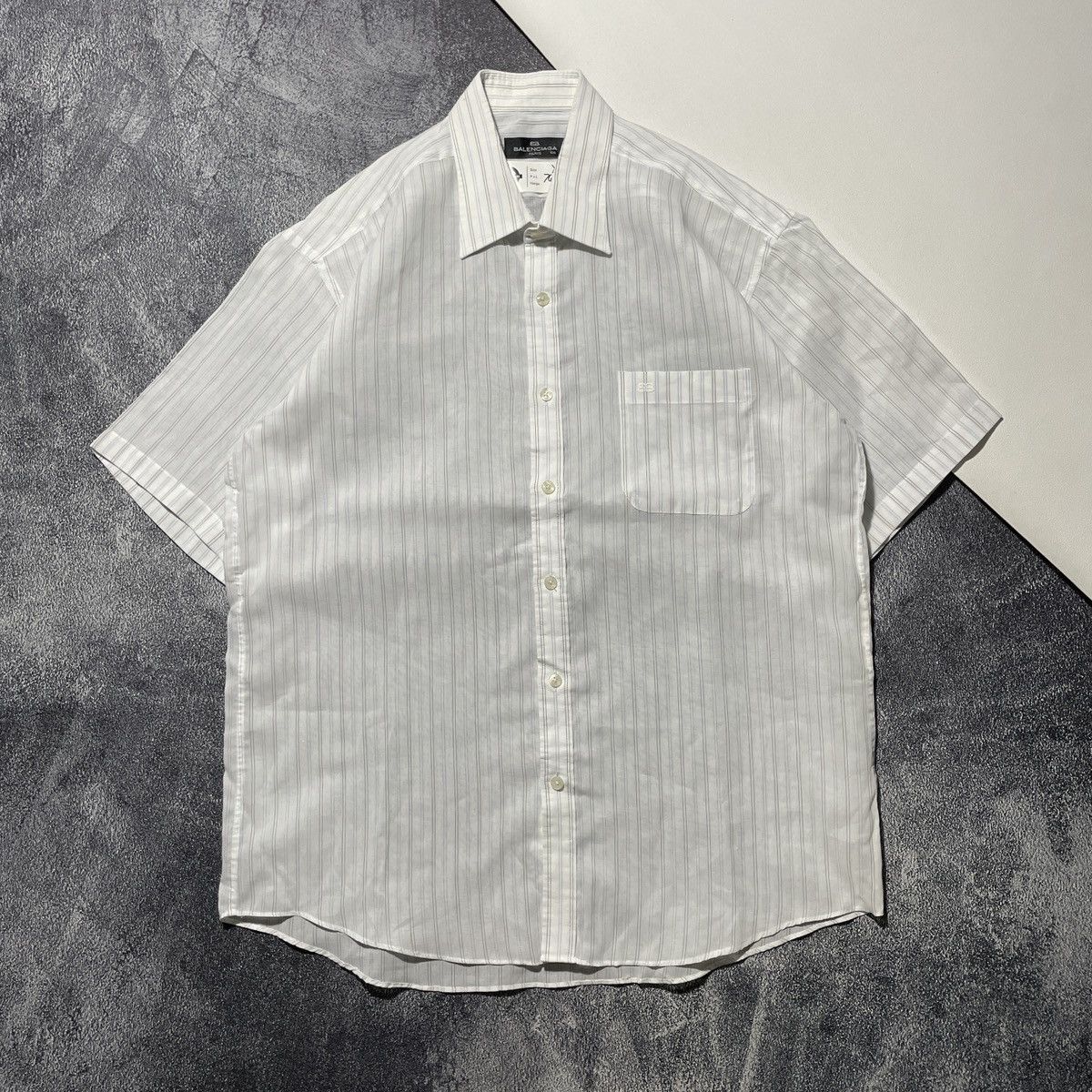 Vintage Balenciaga Striped BB Embrodiered