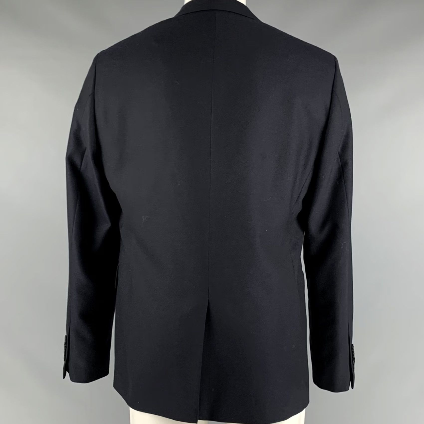 Sandro SANDRO Navy Wool Sport Coat Notch Lapel Size 40 Mens Size US XXS / EU 40 - 3 Thumbnail