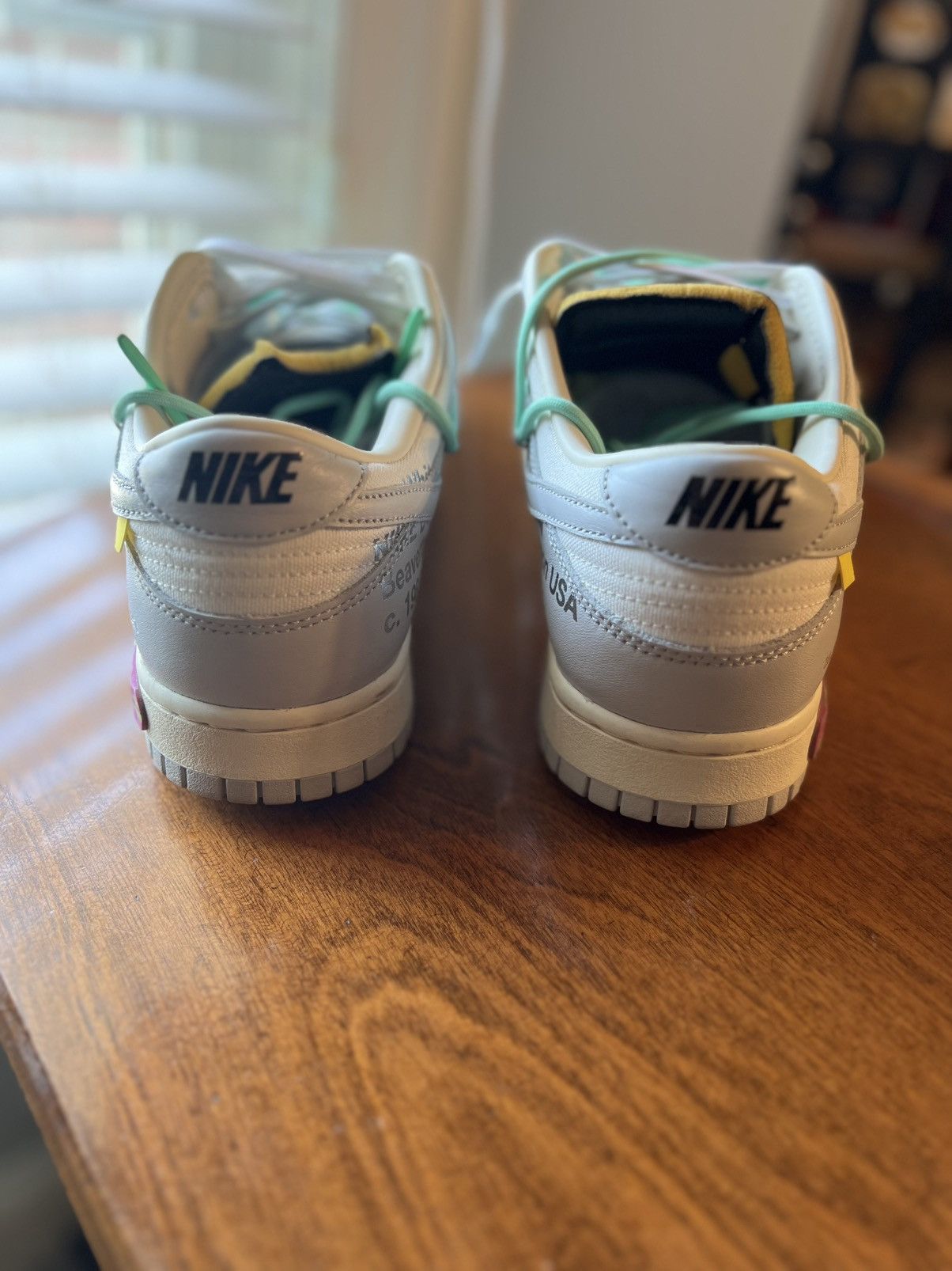 Designer × Nike × Off-White Off-White x Nike dunk low lot 4/50 Sz 11 with box Size US 11 / EU 44 - 4 Thumbnail