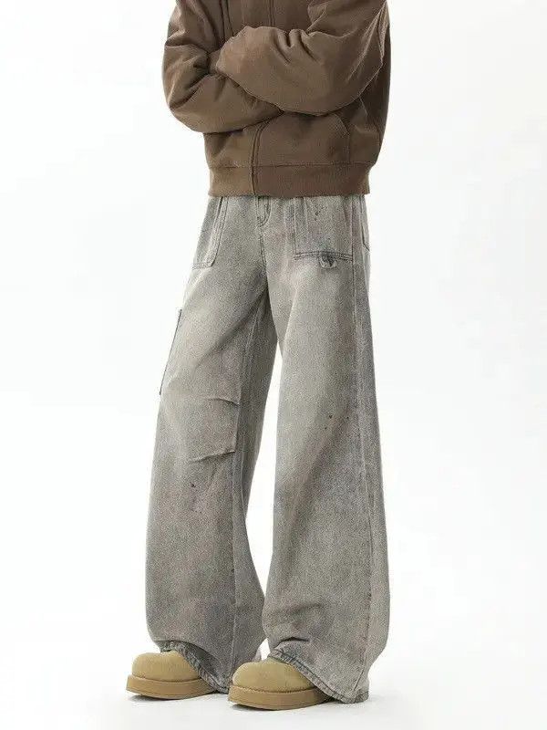 Japanese Brand Retro loose splashed ink jeans Size US 32 / EU 48 - 3 Thumbnail