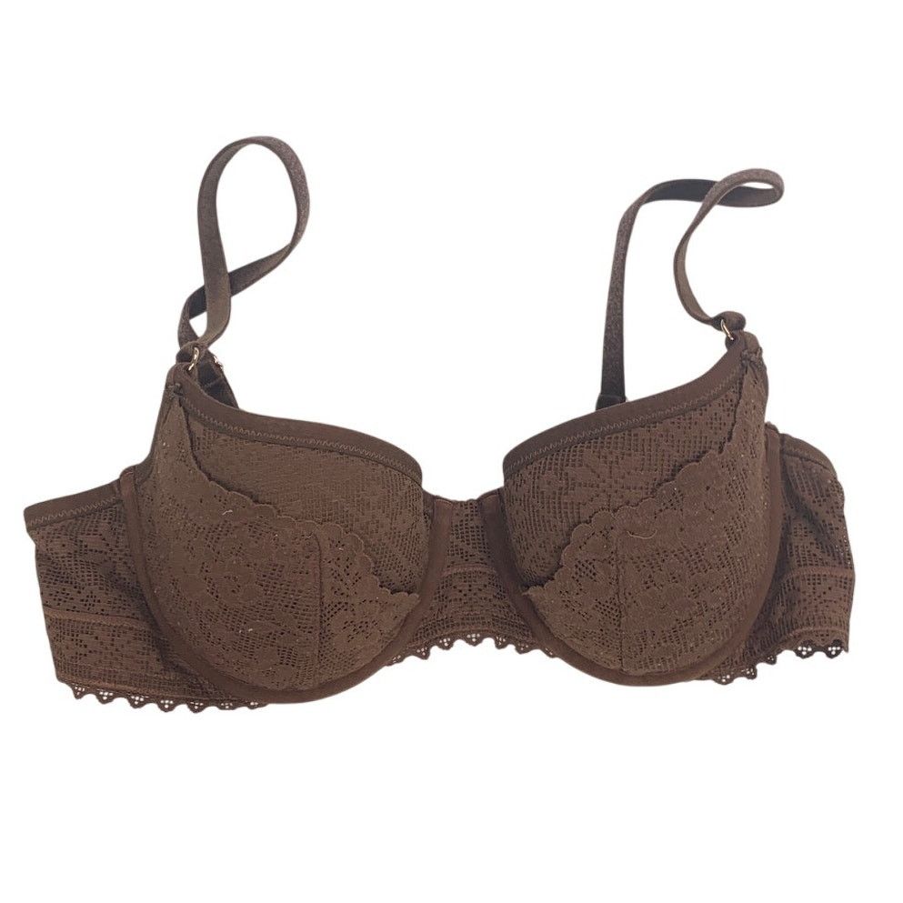 American Eagle Outfitters New American Eagle Womens 34B Underwire Padded Lace Bra in Brown