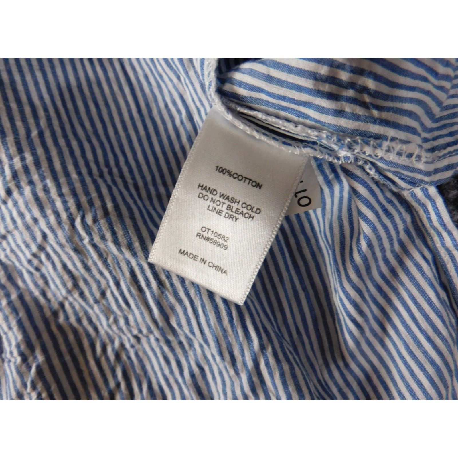 Cremieux Cremieux Women Button-Up Shirt Small Blue Striped Casual Long Sleeve Size S / US 4 / IT 40 - 6 Thumbnail