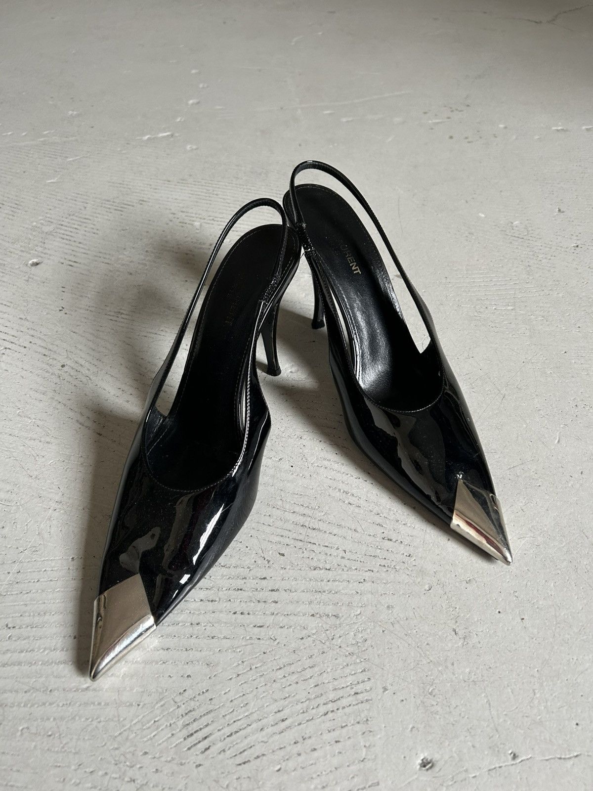 Yves Saint Laurent Black Silver YSL Hills Size US 10 / IT 40 - 1 Thumbnail