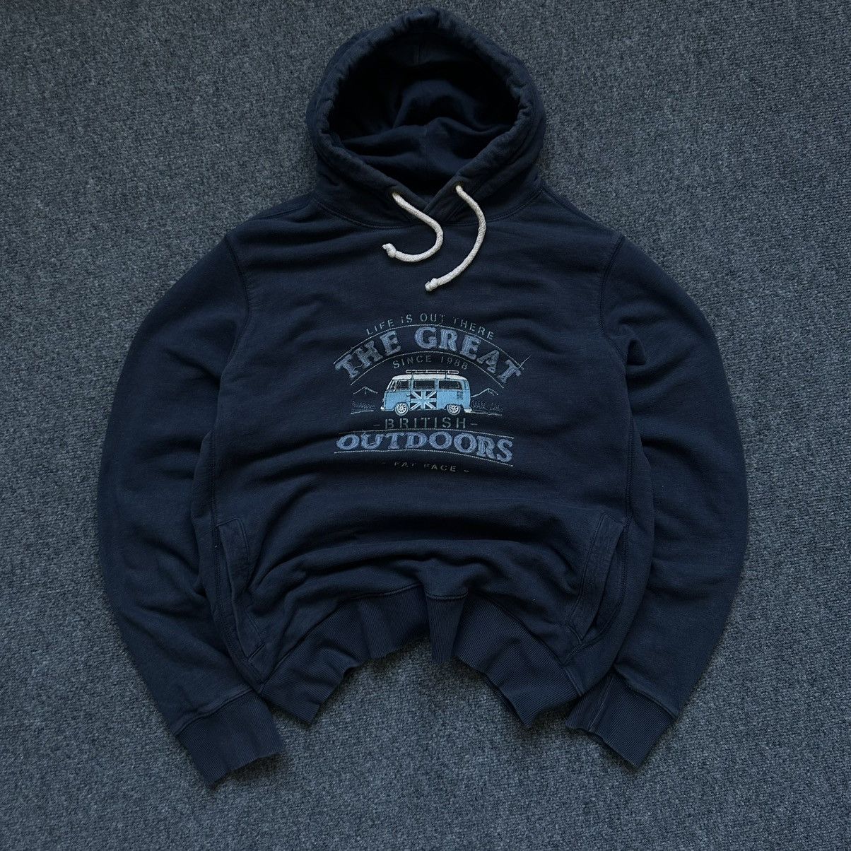 FatFace VTG Mans Hoodie Fat Face Big Logo Size L Used Dark Blue 00s Size US L / EU 52-54 / 3 - 3 Thumbnail
