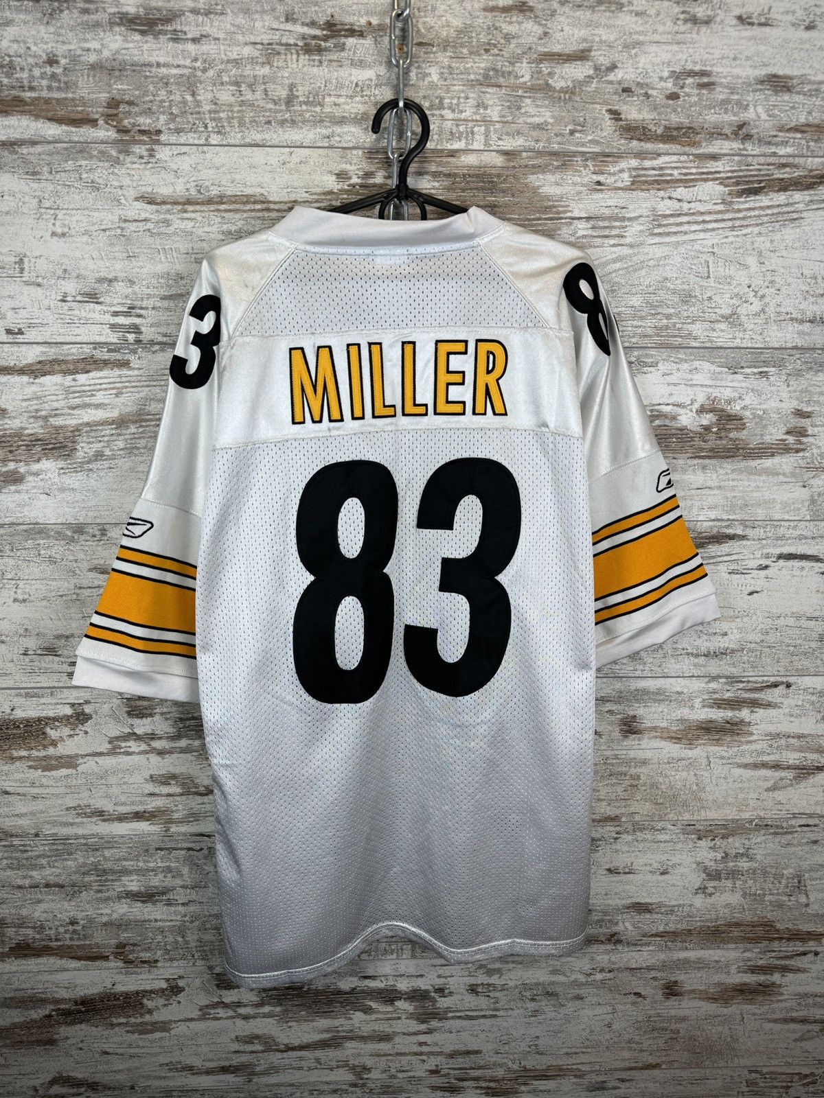 NFL × Reebok Reebok Pittsburgh Steelers White NFL T-Shirt Heath Miller Size US L / EU 52-54 / 3 - 14 Thumbnail