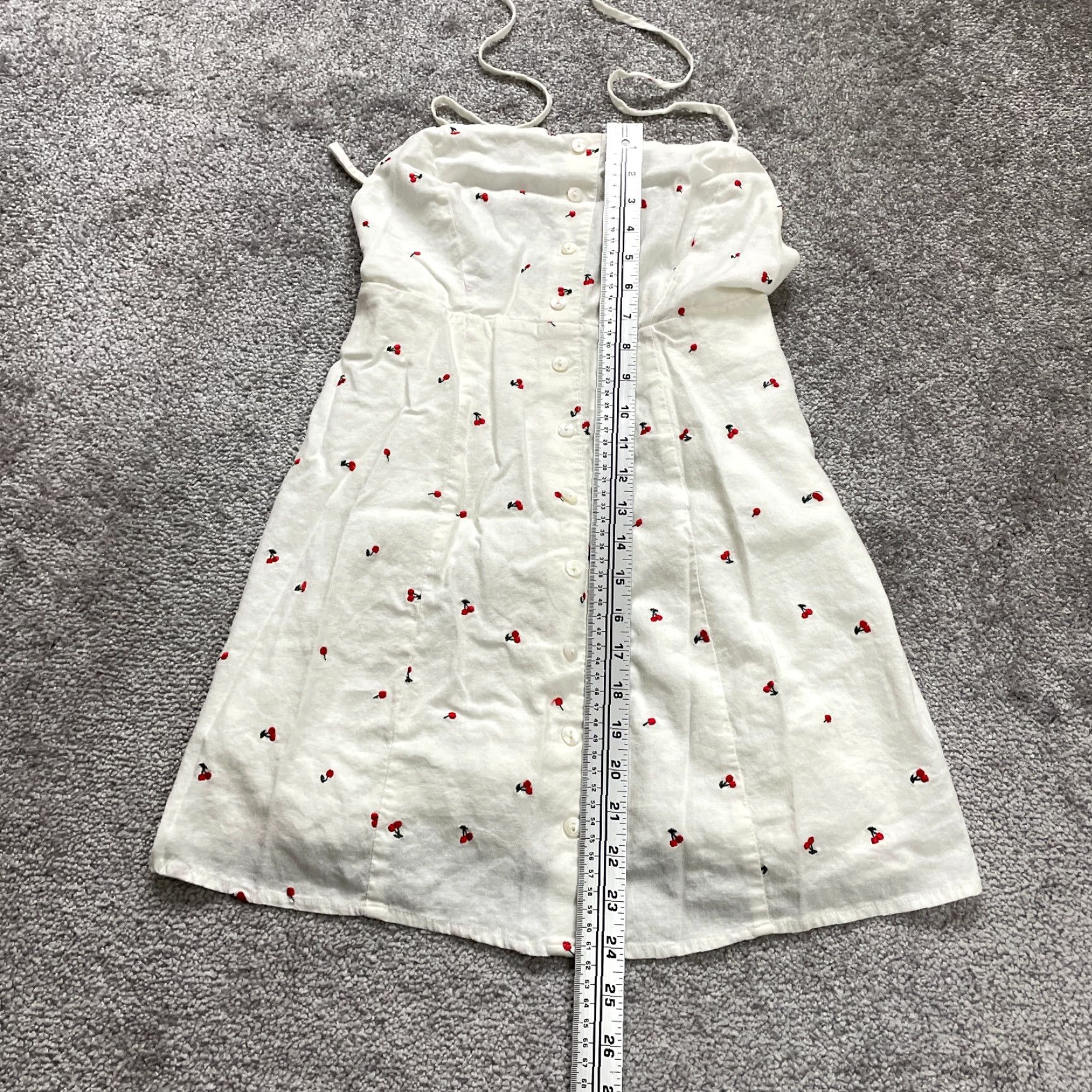 Vintage Capulet White Floral Sundress Womens XS Backless Knee Length Embroidered Linen Size XS / US 0-2 / IT 36-38 - 3 Thumbnail