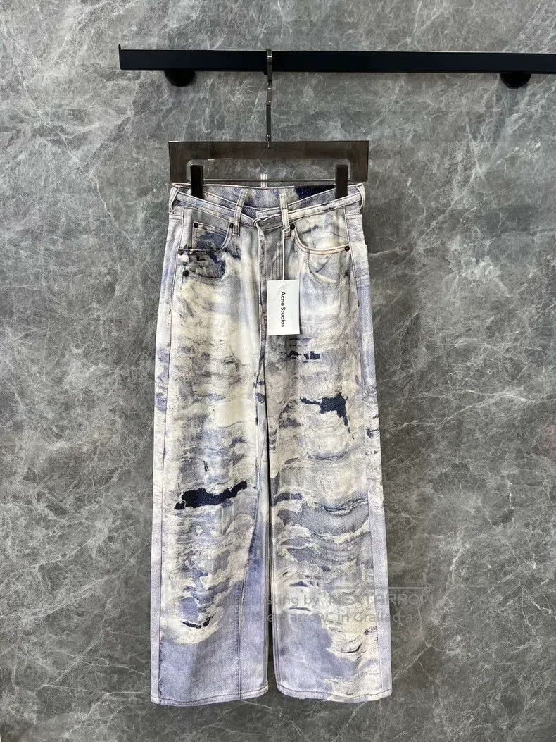 Acne Studios Acne Studios Loose blue and white striped waistline jeans Size US 26 / EU 42 - 1 Thumbnail