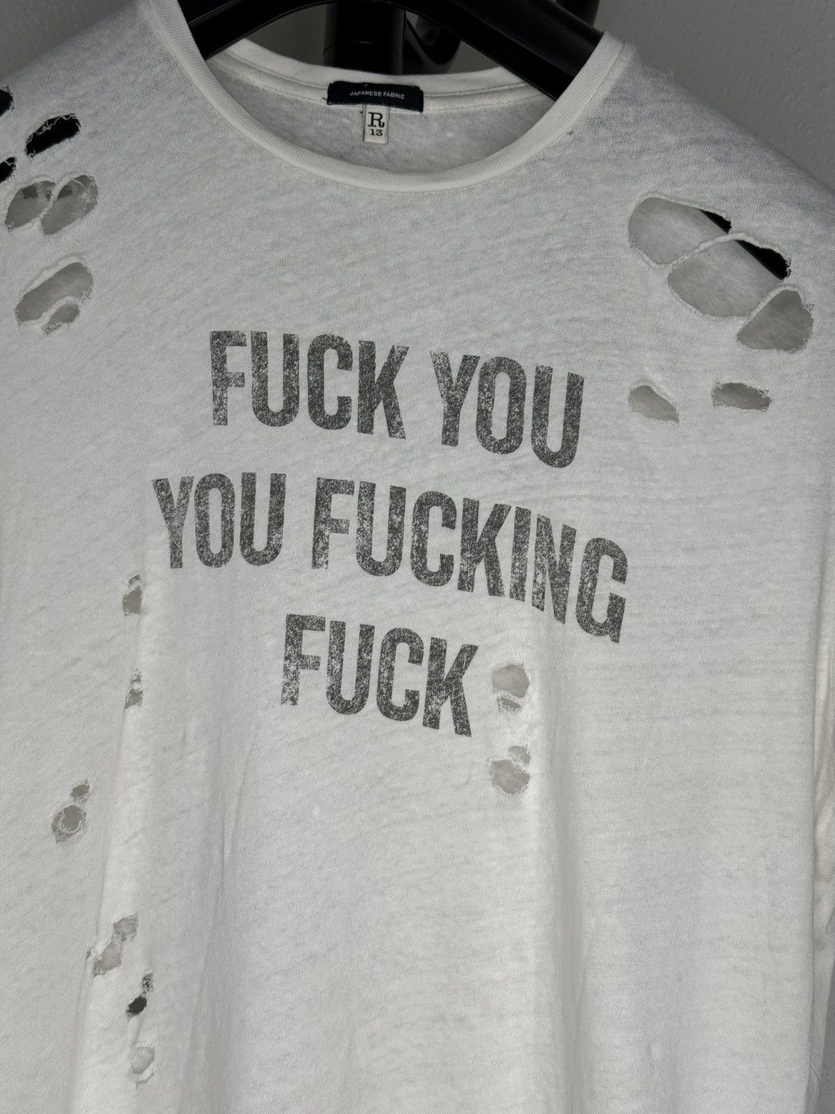 R13 R13 F.U. Ripped Boy Tee Size M / US 6-8 / IT 42-44 - 2 Thumbnail