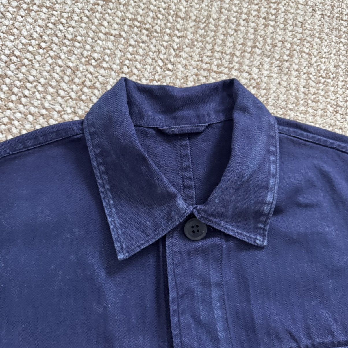 French vintage herringbone faded works chore jacket