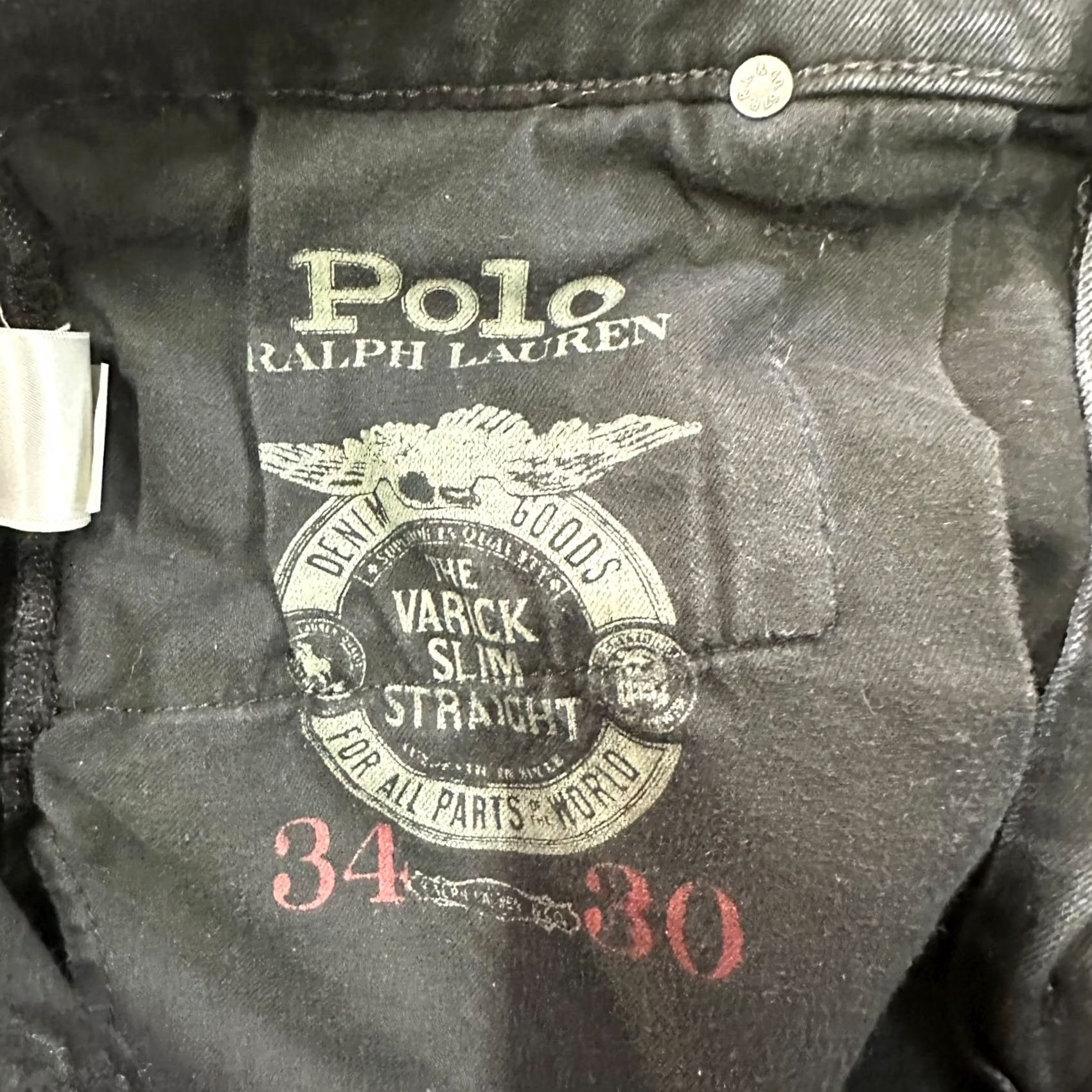 Polo Ralph Lauren Polo Ralph Lauren Varick Slim Straight Jeans Mens 34x30 Black Denim Straight Jeans Mens 34 Black Denim Size US S / EU 44-46 / 1 - 4 Thumbnail