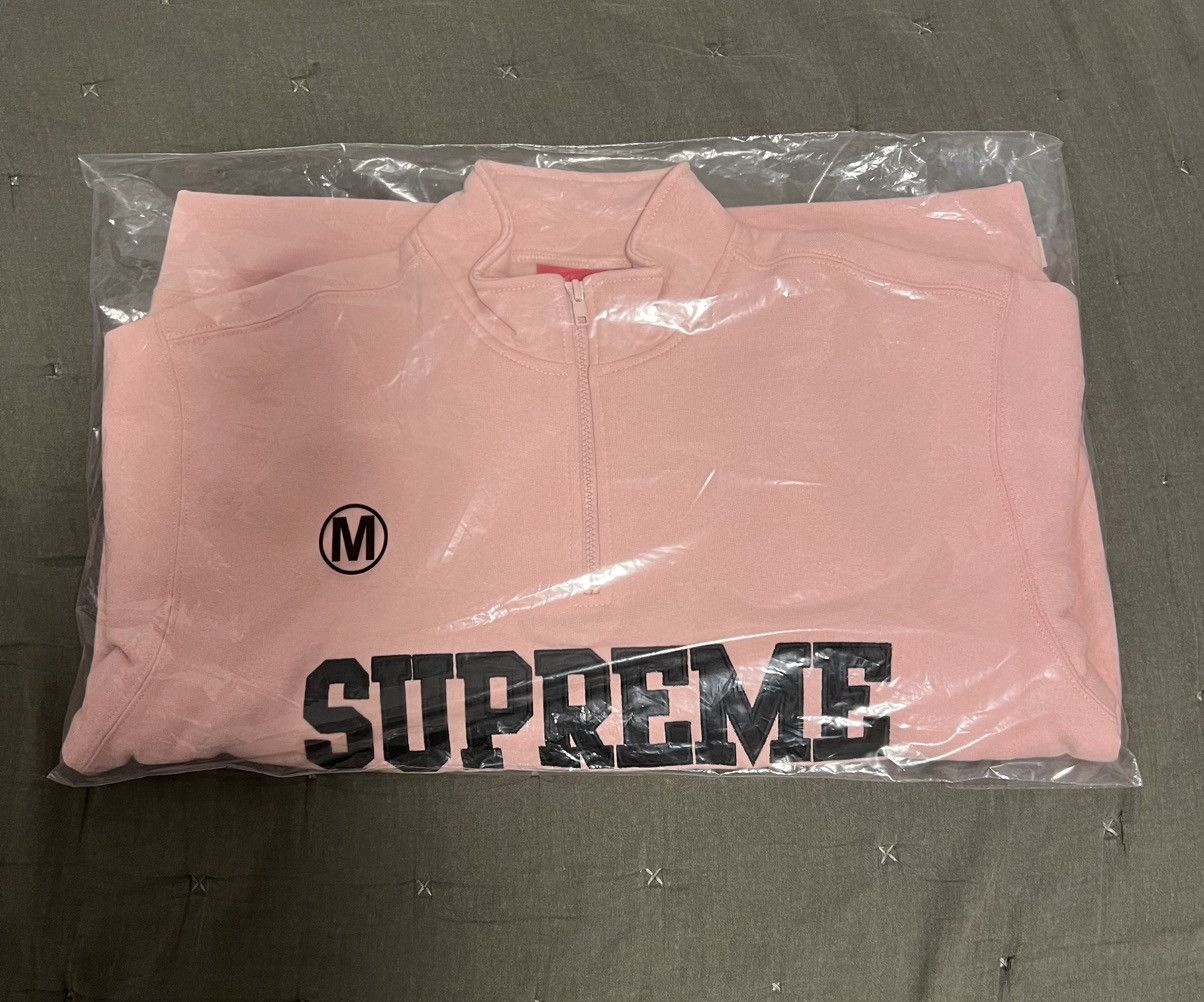 Supreme Supreme Shop Flag Half Zip Pullover Pink Size Medium Size US M / EU 48-50 / 2 - 1 Thumbnail