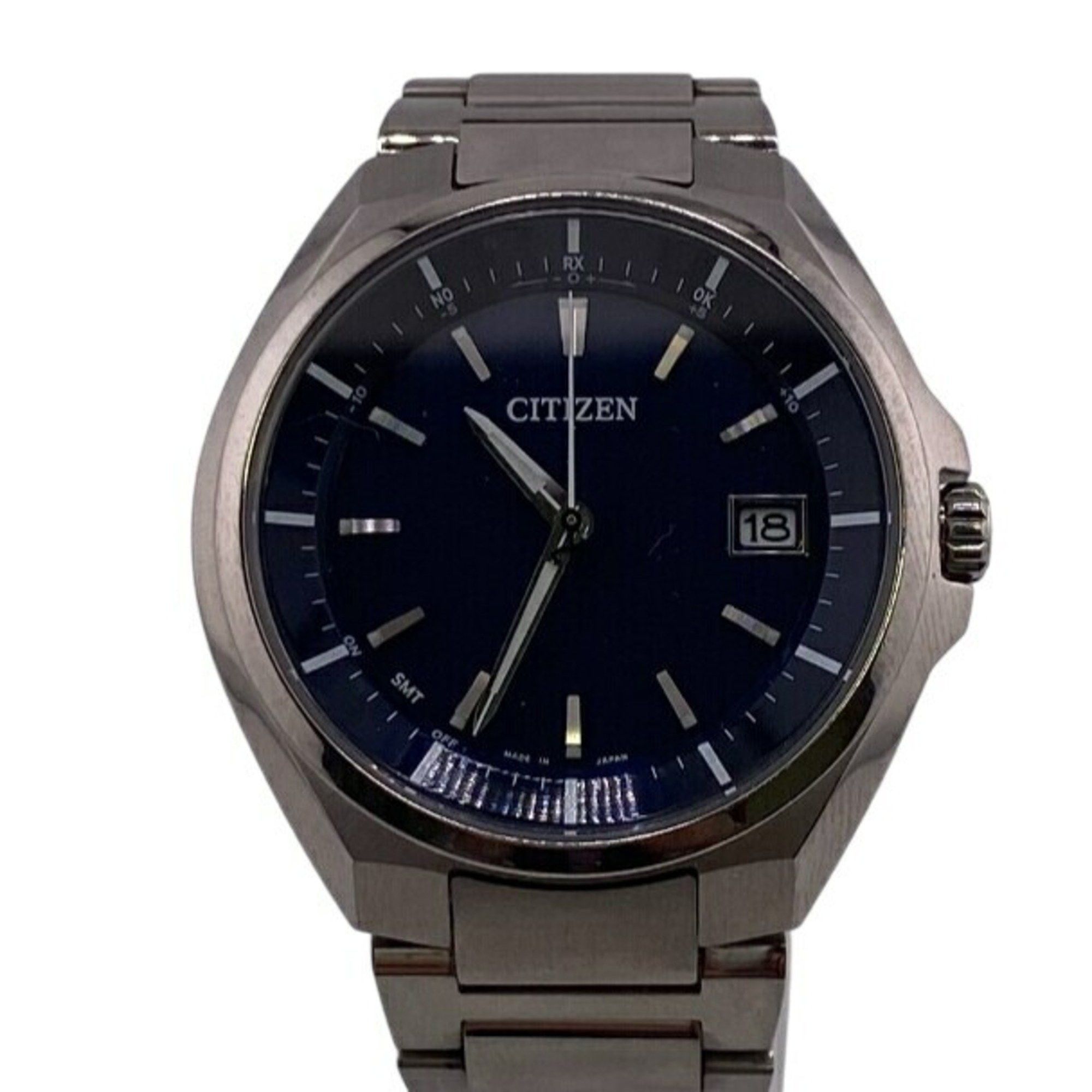 Citizen H128-R006860 Ss Eco-Drive Watch Analog Digital Silver Ladies in Blue, Women's