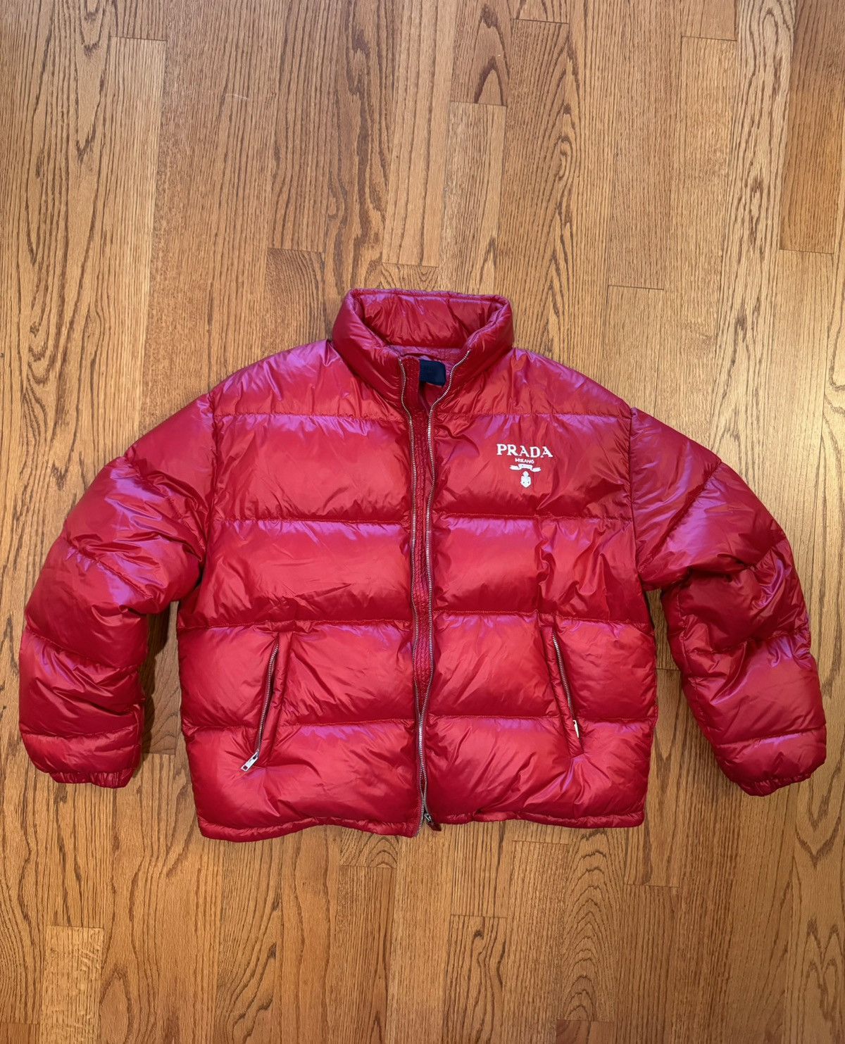 Prada ***RARE PRADA CROPPED RED-NYLON DOWN JACKET Size US XXL / EU 58 / 5 - 1 Thumbnail