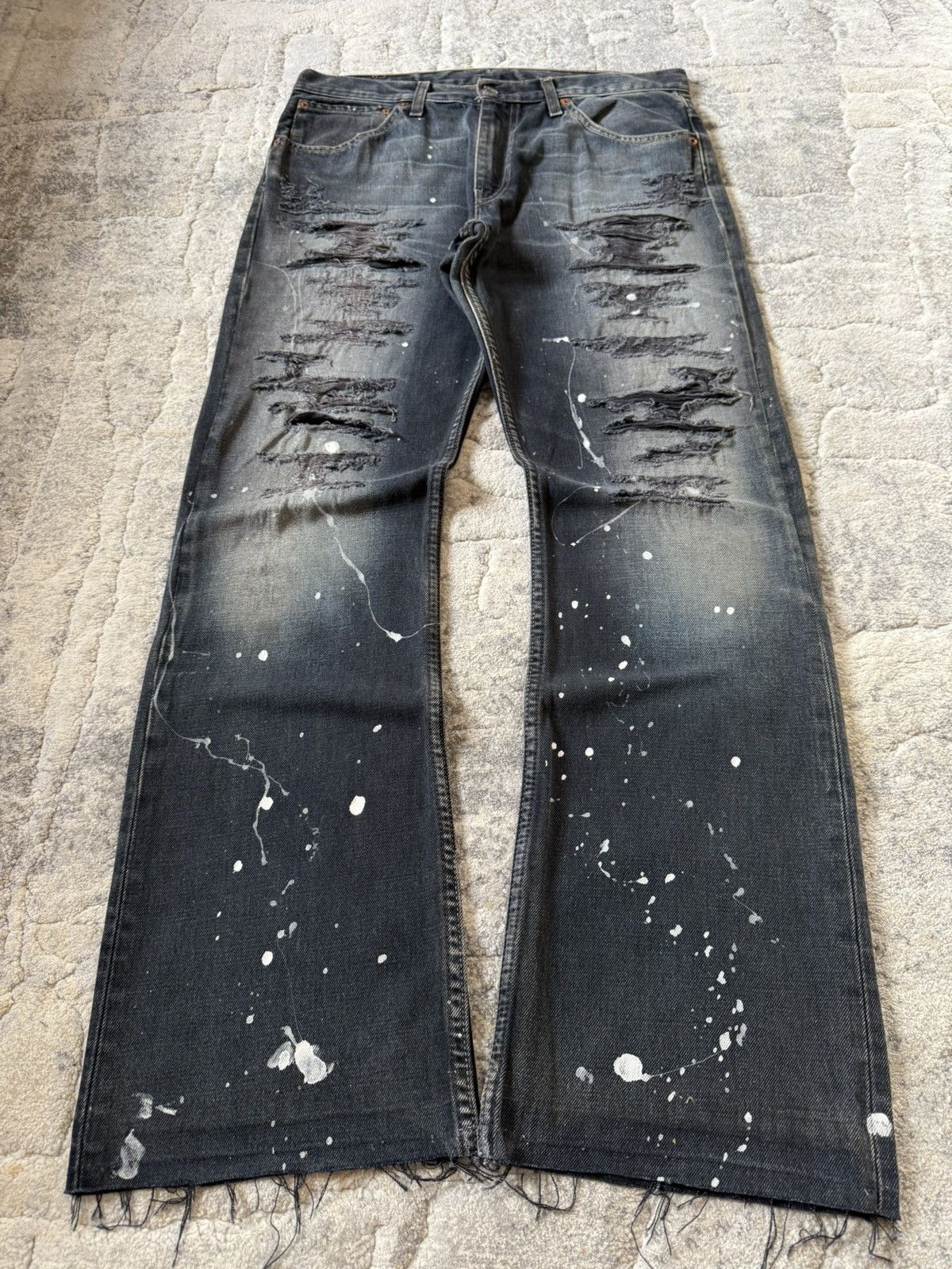 Levi's Rare Levis 517 Distressed Boro Shadow Fade Flared Jeans Size US 34 / EU 50 - 1 Thumbnail