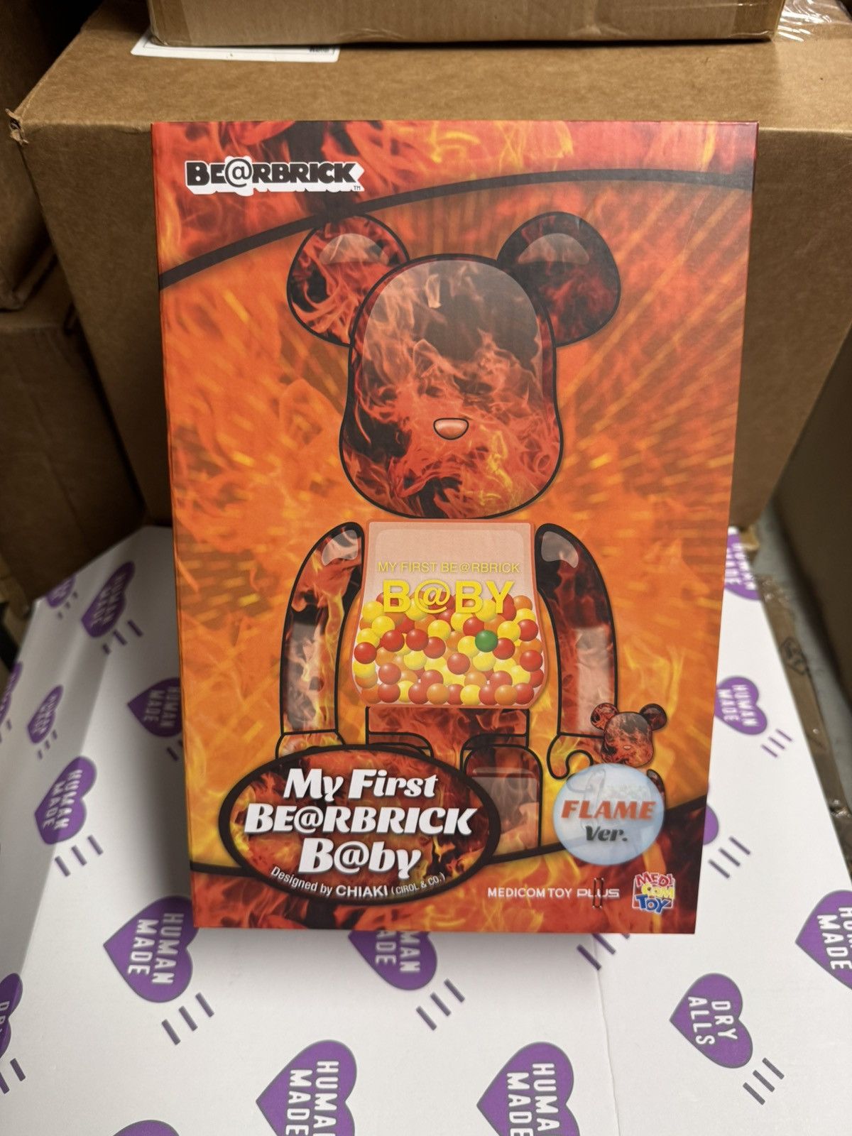 Medicom Toy Bearbrick My First BaBy "Flame" 100% & 400% Set Size ONE SIZE - 2 Thumbnail