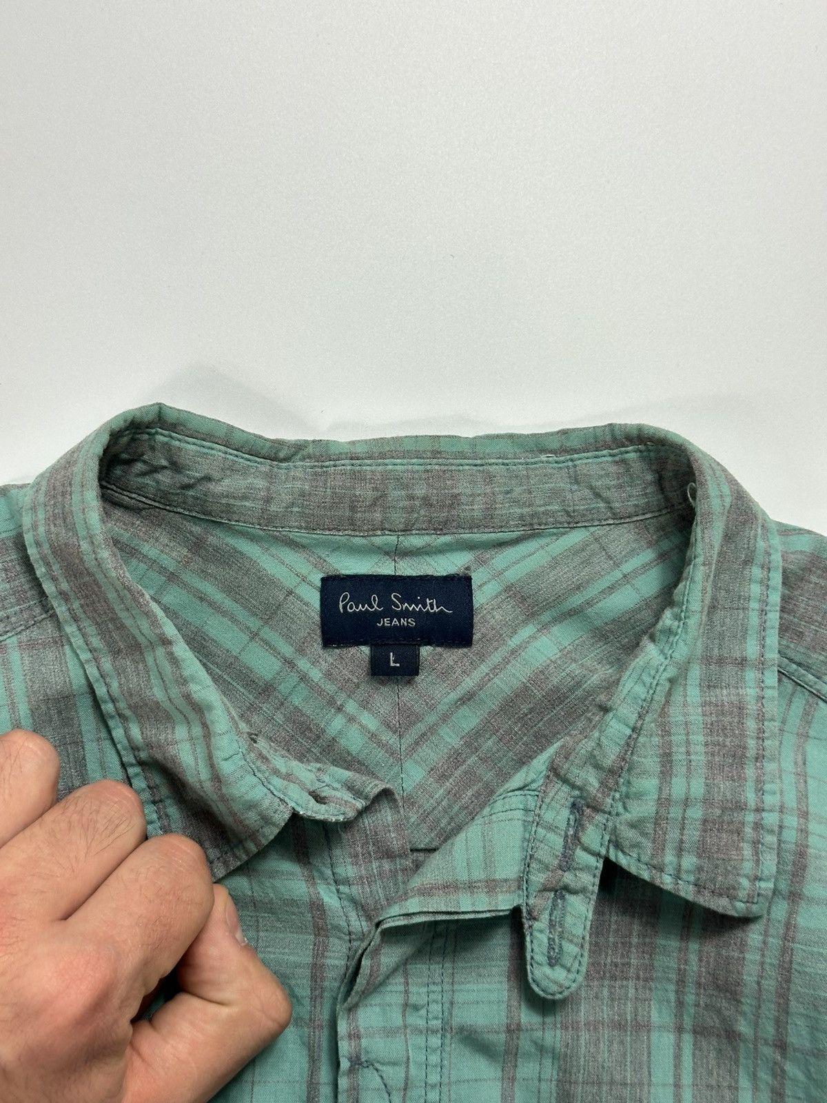 Paul Smith Paul Smith Checked Shirt Men's Green Size US L / EU 52-54 / 3 - 7 Thumbnail