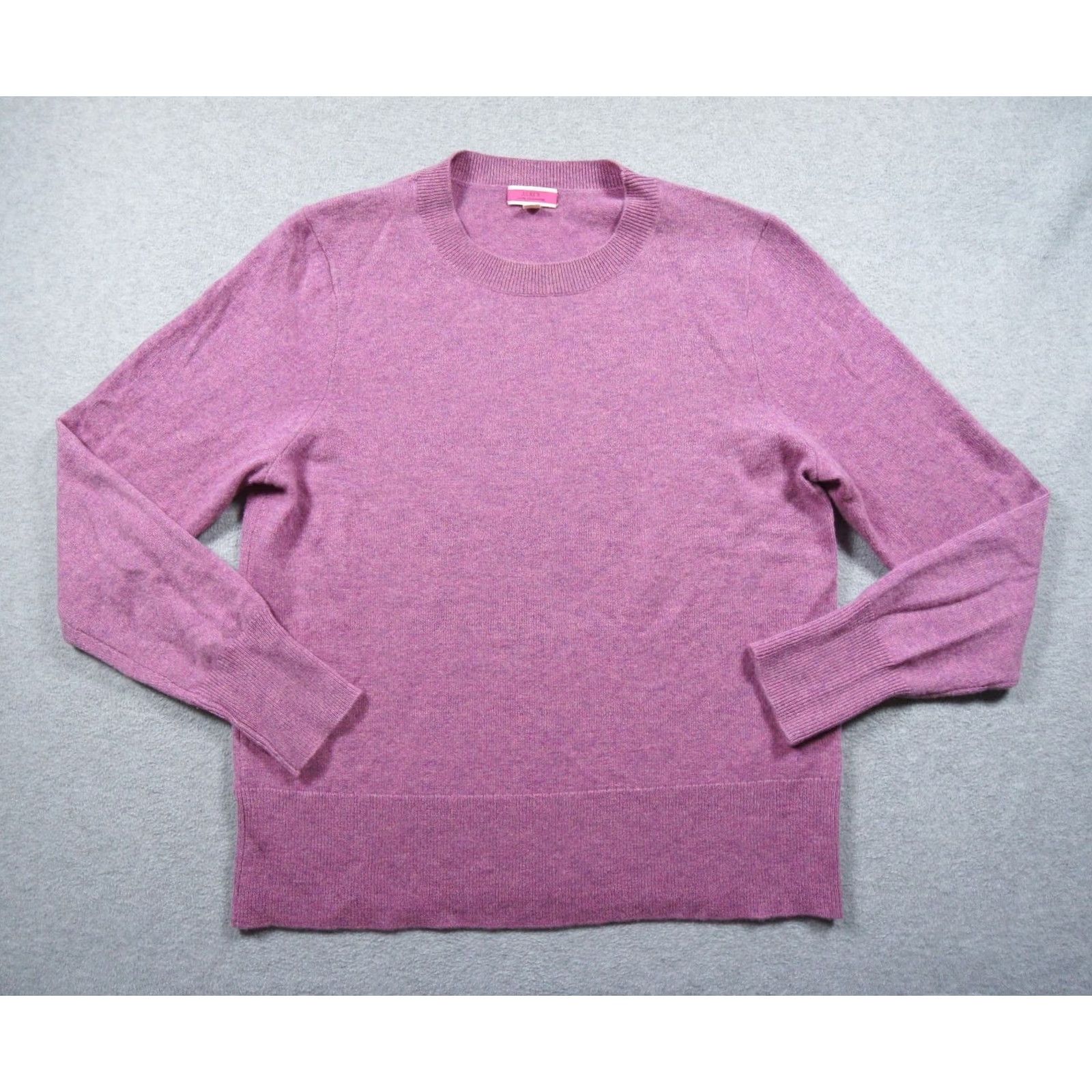 J.Crew J.Crew Sweater Womens Medium Purple 100% Cashmere Knit Crewneck Luxury Soft Size M / US 6-8 / IT 42-44 - 2 Thumbnail