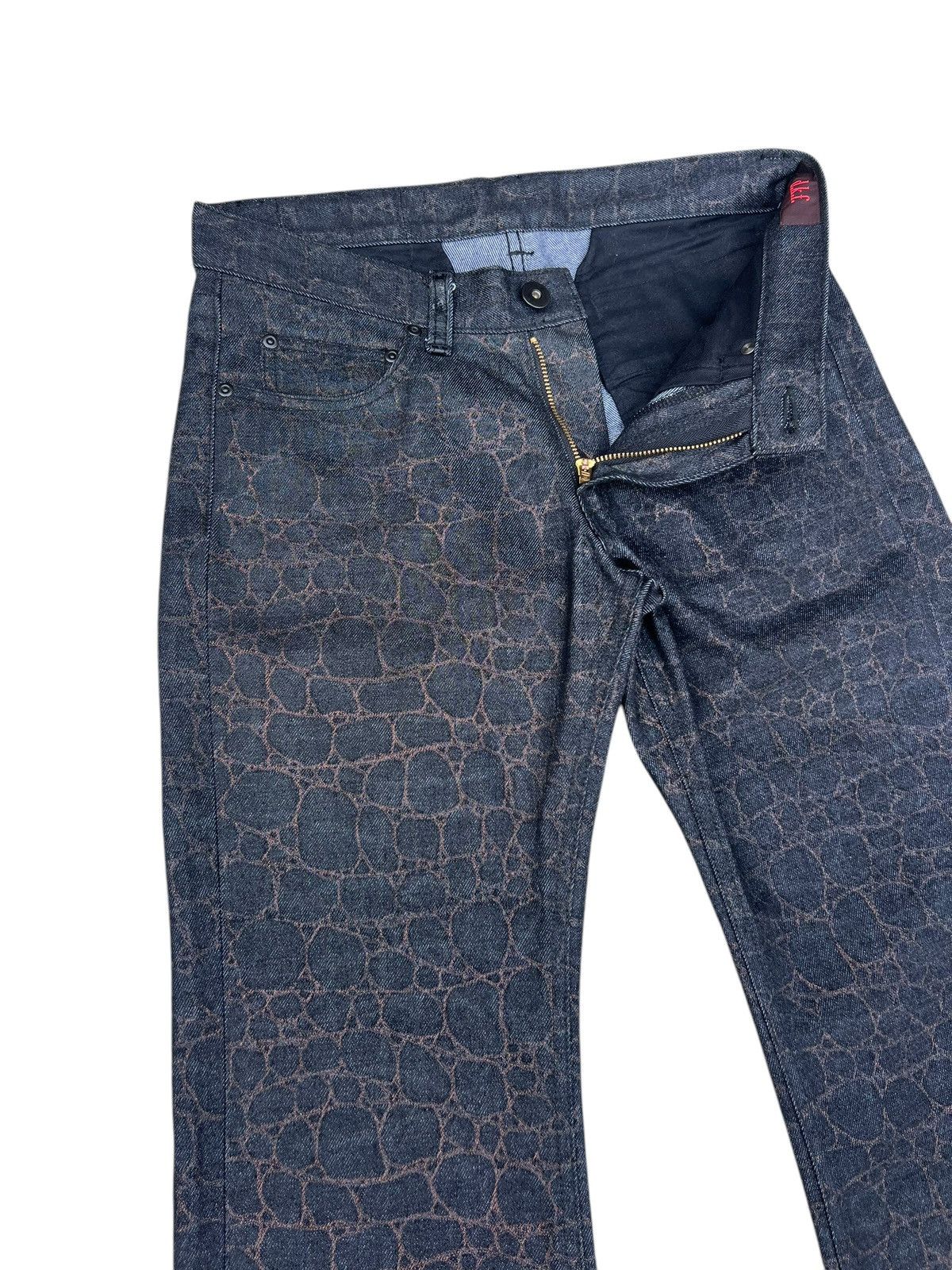 Vintage Super Flare D.K.F. Made in Japan Printed Denim Jeans Size US 30 / EU 46 - 9 Thumbnail