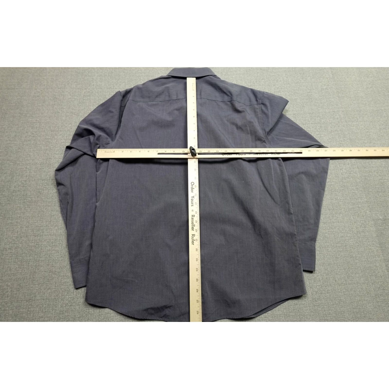 UNTUCKit UNTUCKit Dress Shirt Mens L Gray Stripe Long Sleeve Button Up Wrinkle Free Non-Iron Cotton Size 42R - 5 Thumbnail