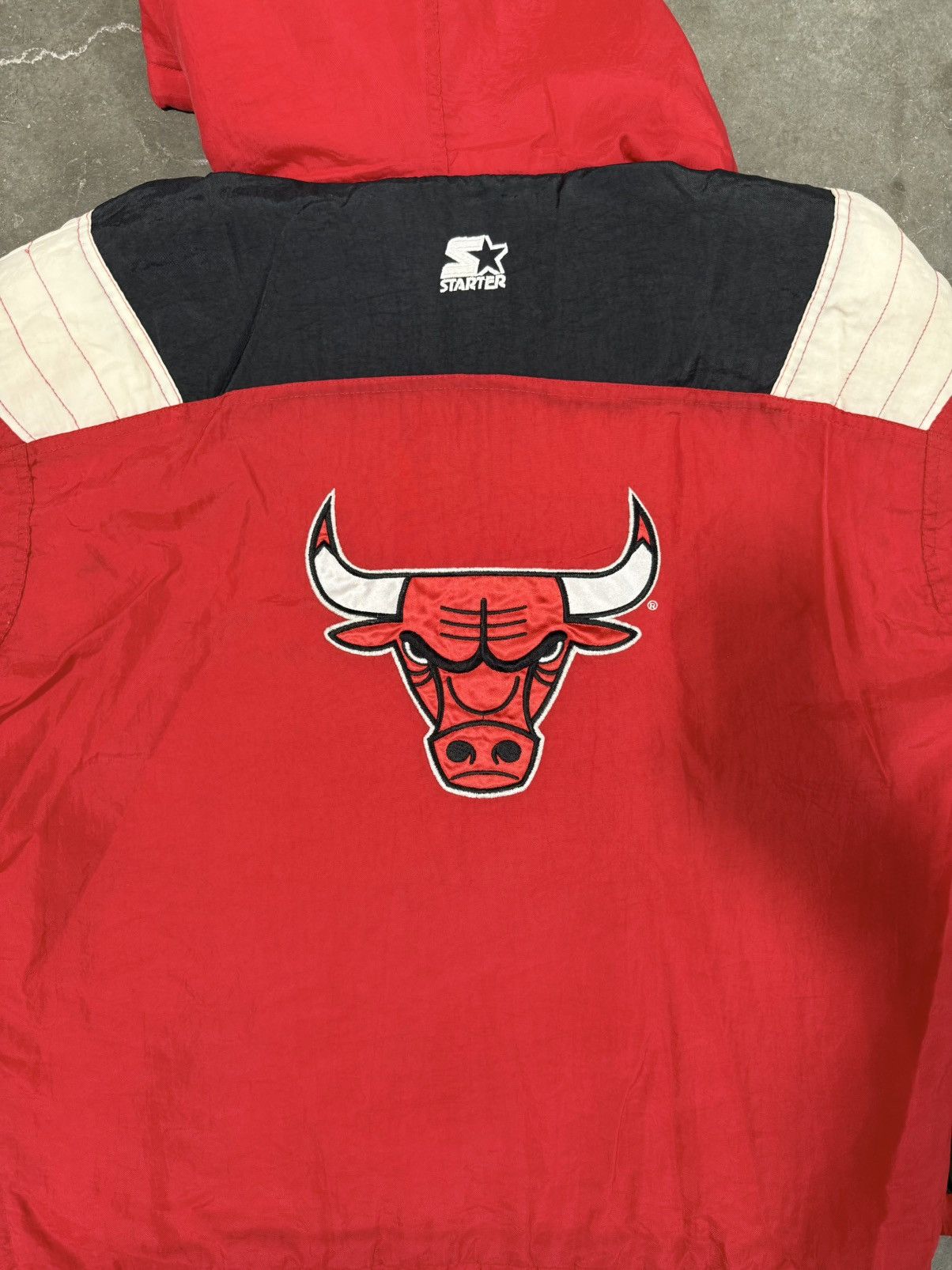 Starter Vintage Bulls Starter Pullover Jacket Size US XL / EU 56 / 4 - 6 Thumbnail