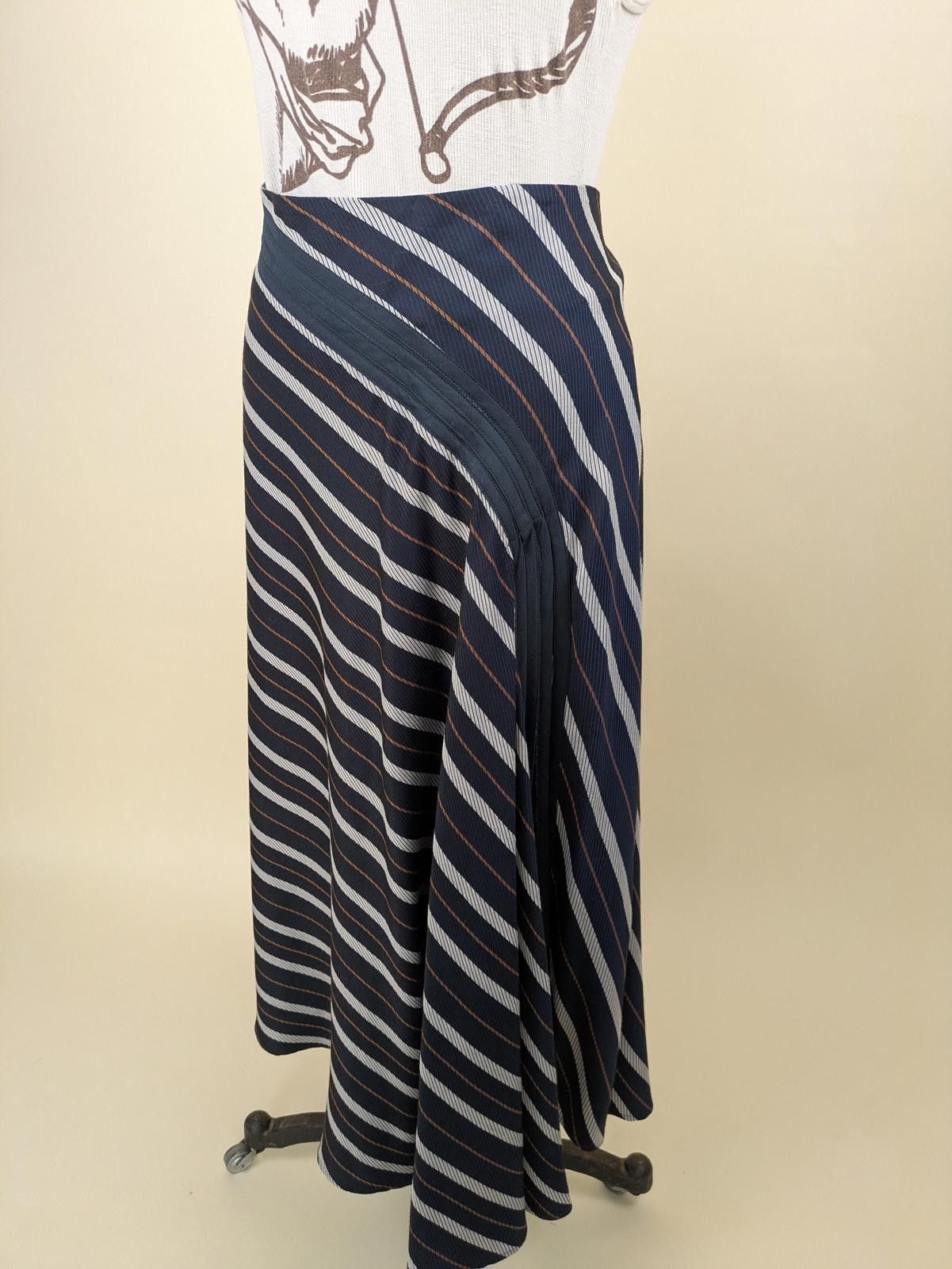 Other palmer//harding navy asymmetric striped skirt Size 28" / US 6 / IT 42 - 2 Thumbnail