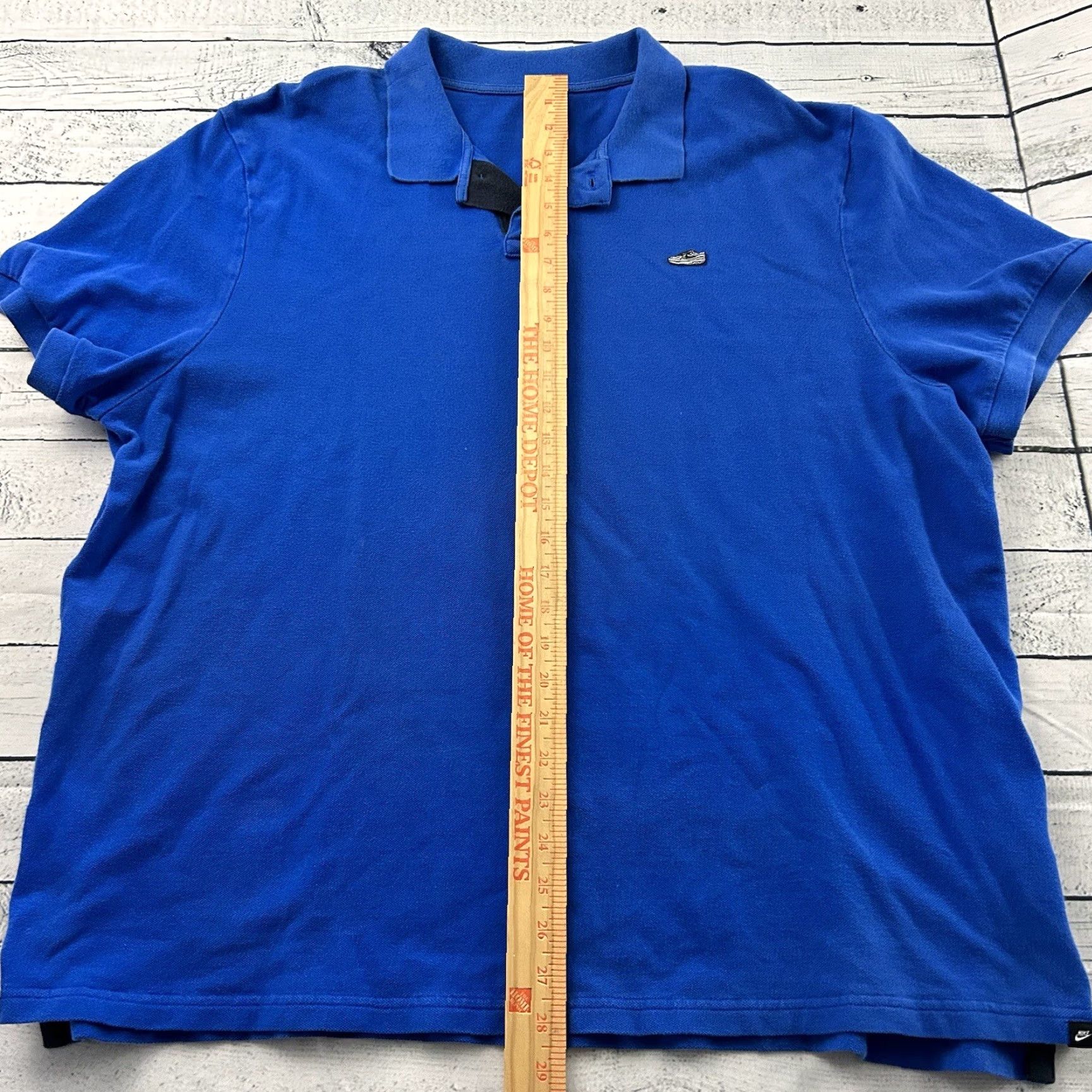 Nike VINTAGE Nike Air Max 1 Short Sleeve Polo Shirt Men's 3XL Blue Nike Shirt Polo Short Sleeve Men 3XL Blue Size US XXL / EU 58 / 5 - 5 Thumbnail