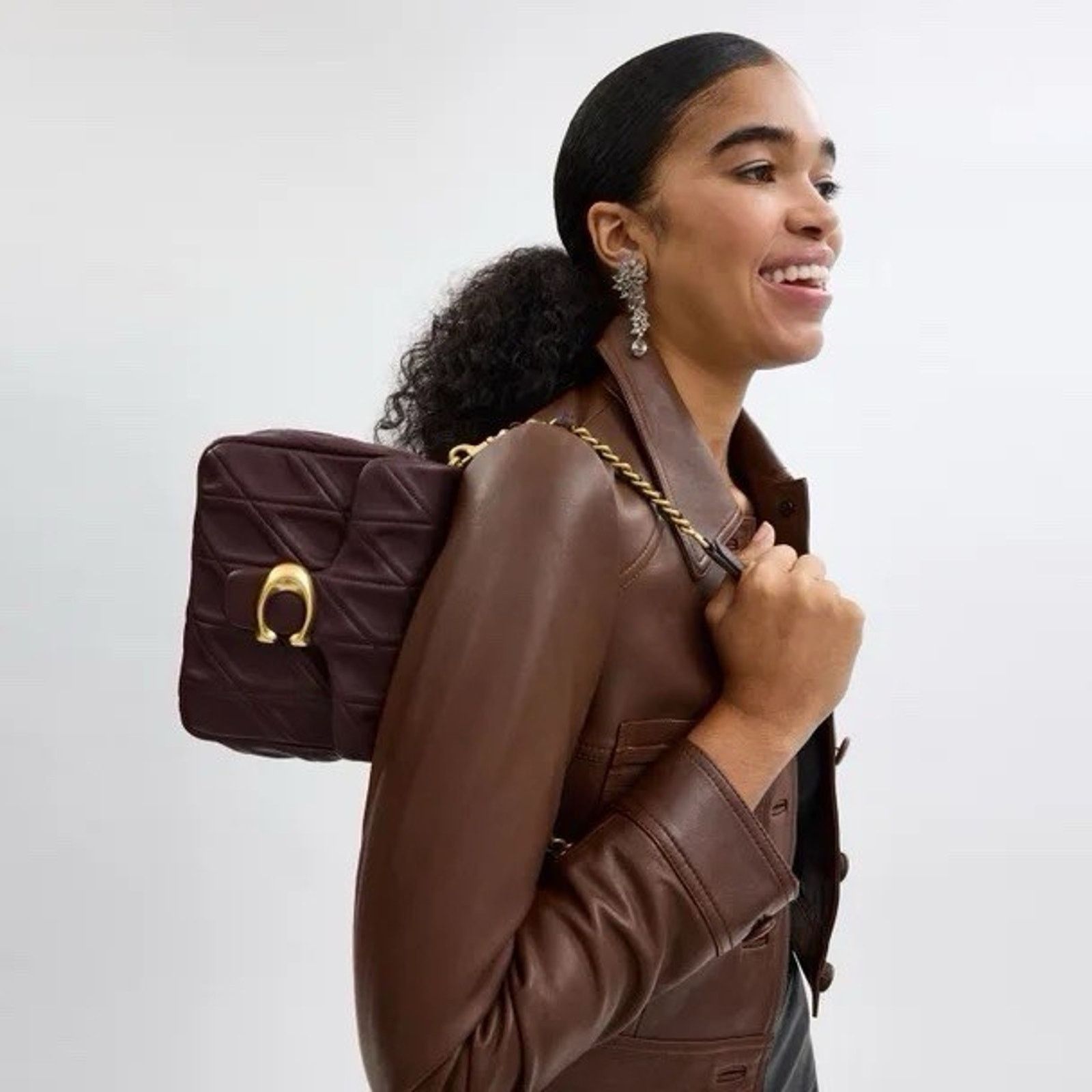 Coach NWT Coach Times Square Tabby CW628 Merlot Shoulder Bag 17 Size ONE SIZE - 9 Thumbnail