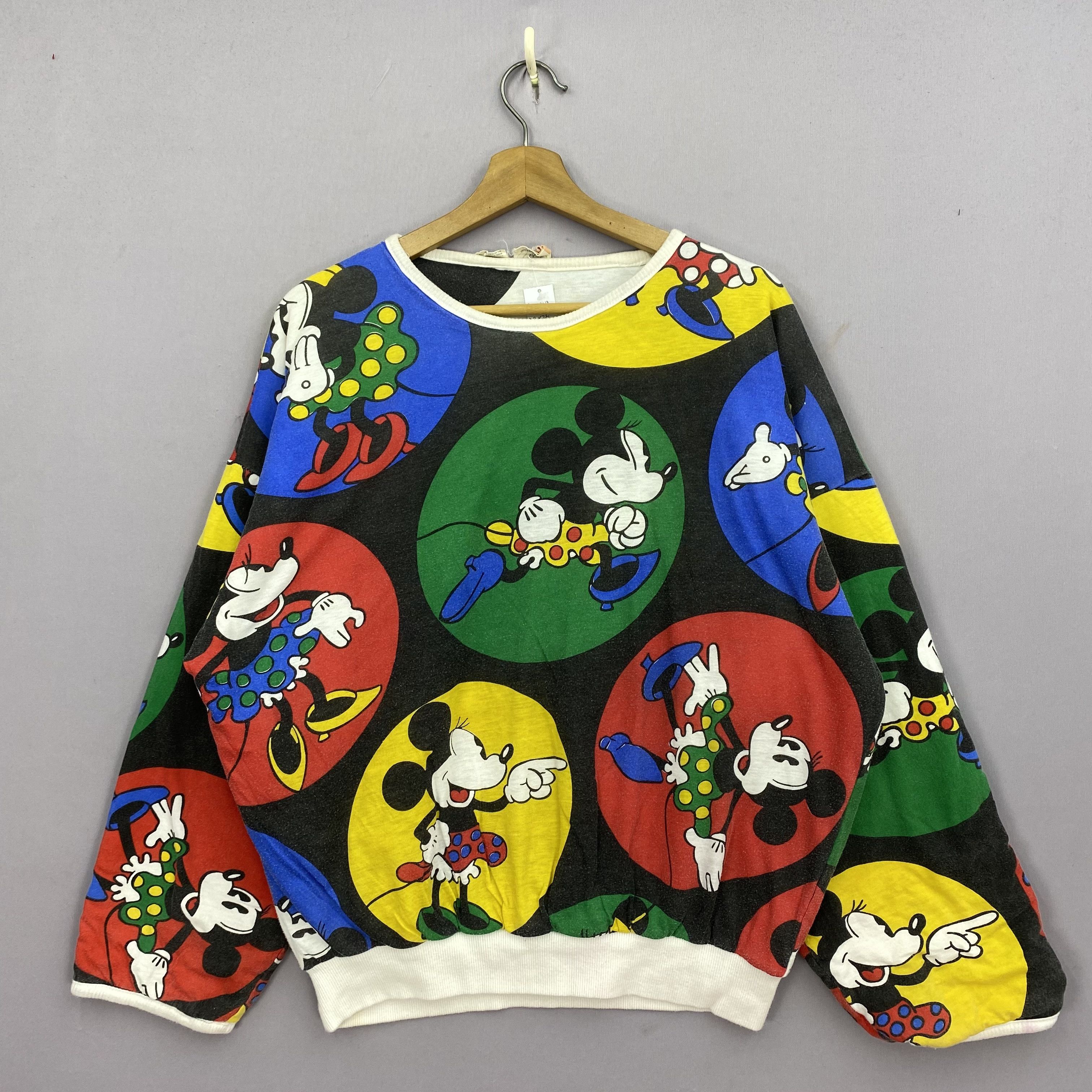 Disney Vintage 90s Mickey Mouse Reversible Sweater Sweatshirt Size US L / EU 52-54 / 3 - 1 Thumbnail