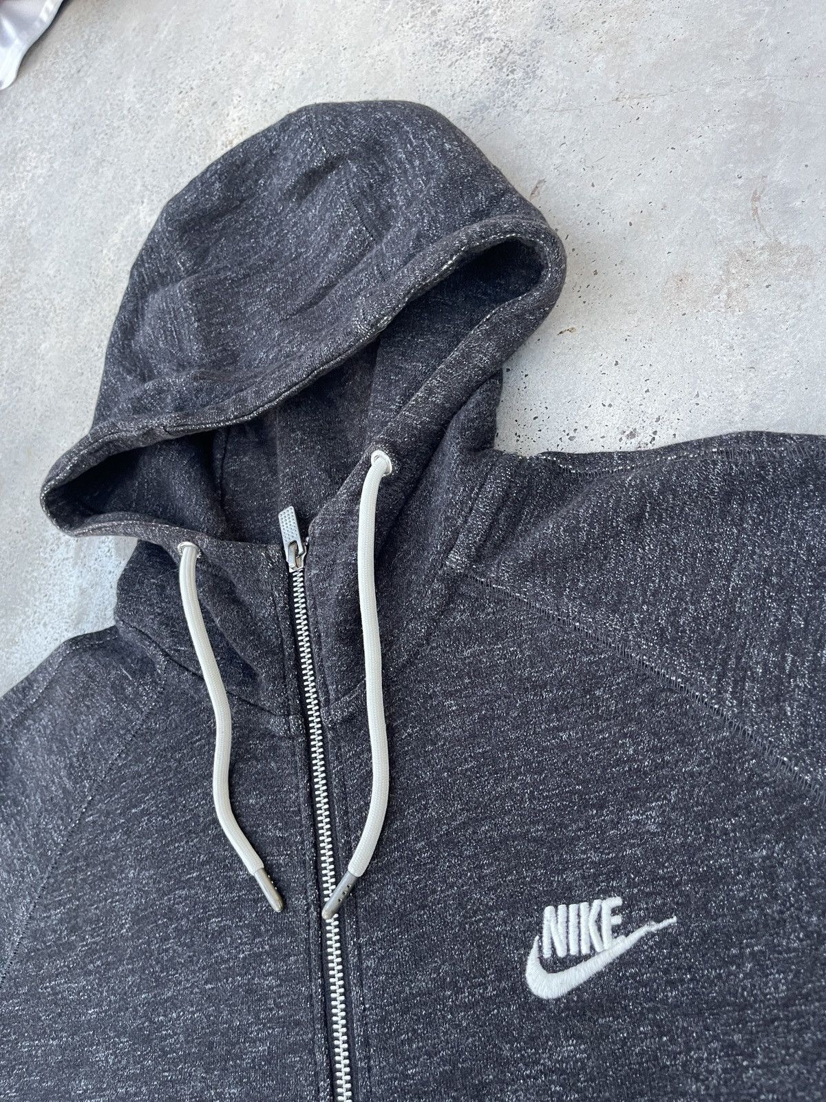 Nike Distressed Nike Zip Up Hoodie Size US L / EU 52-54 / 3 - 6 Thumbnail