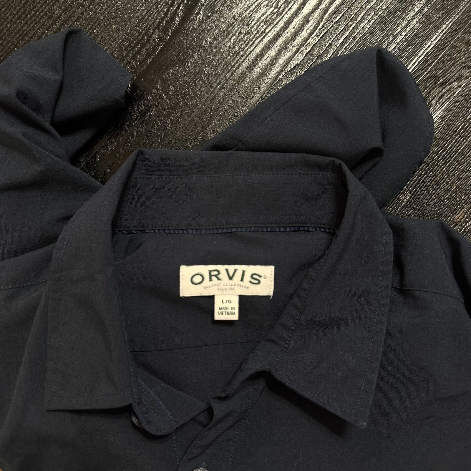 Orvis Orvis Black Short-Sleeve Button-Up Shirt | Sz L Size US L / EU 52-54 / 3 - 7 Thumbnail