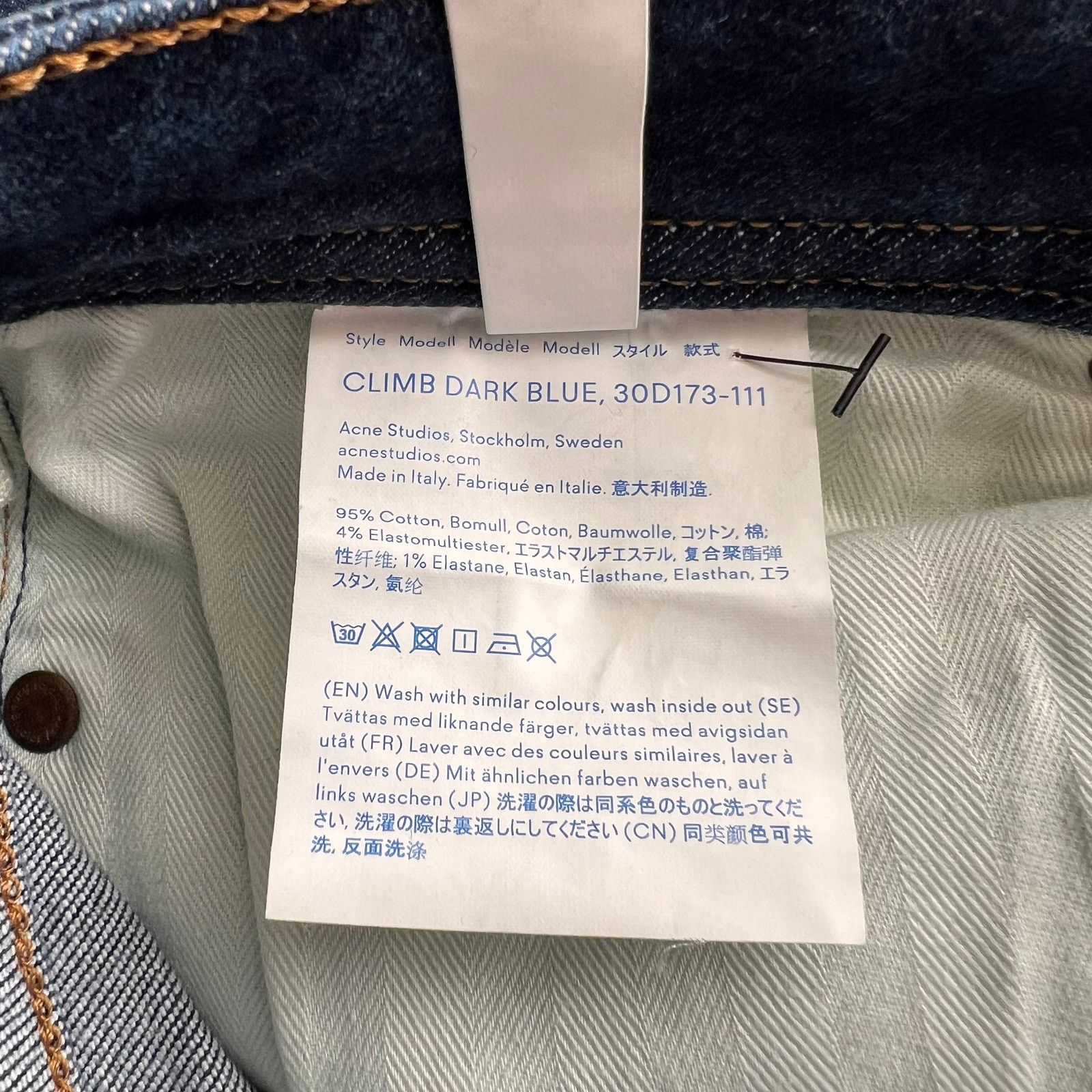 Acne Studios ACNE STUDIOS Blue Medium Wash Skinny Leg Jeans, US28 Size 28" / US 6 / IT 42 - 7 Thumbnail