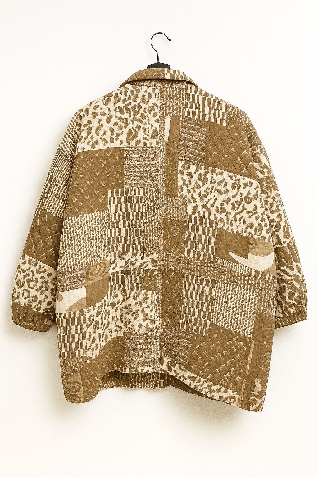 Designer Vitta Dini Women’s Vintage Patchwork Animal Print Jacket Size L / US 10 / IT 46 - 2 Thumbnail