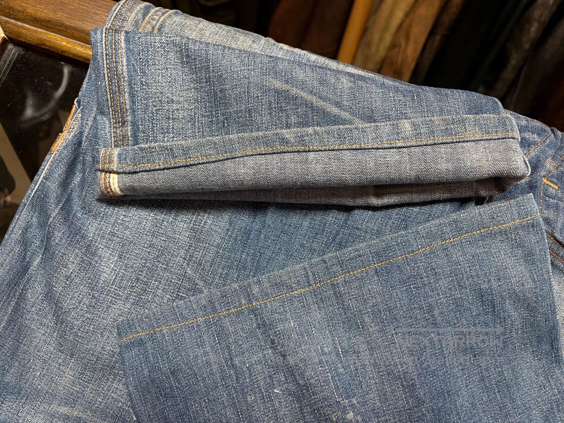 RRL Ralph Lauren distressed double rl workwear denim pants. Size US 34 / EU 50 - 6 Thumbnail