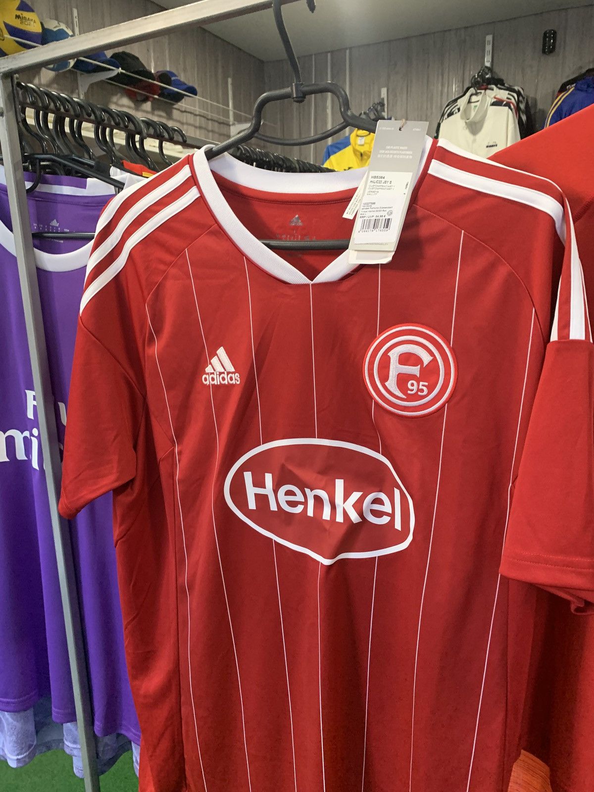 Adidas Fortuna Düsseldorf Home Shirt 2022/2023 Adidas L Henning 28 Size US L / EU 52-54 / 3 - 3 Thumbnail