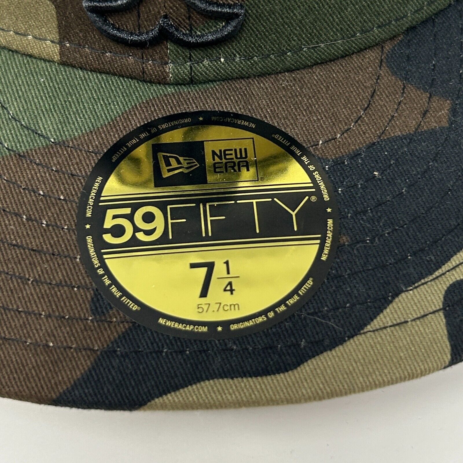 New Era New York NY Mets Camo Trucker Hat Baseball Cap Green 7 1/4 Size ONE SIZE - 8 Thumbnail