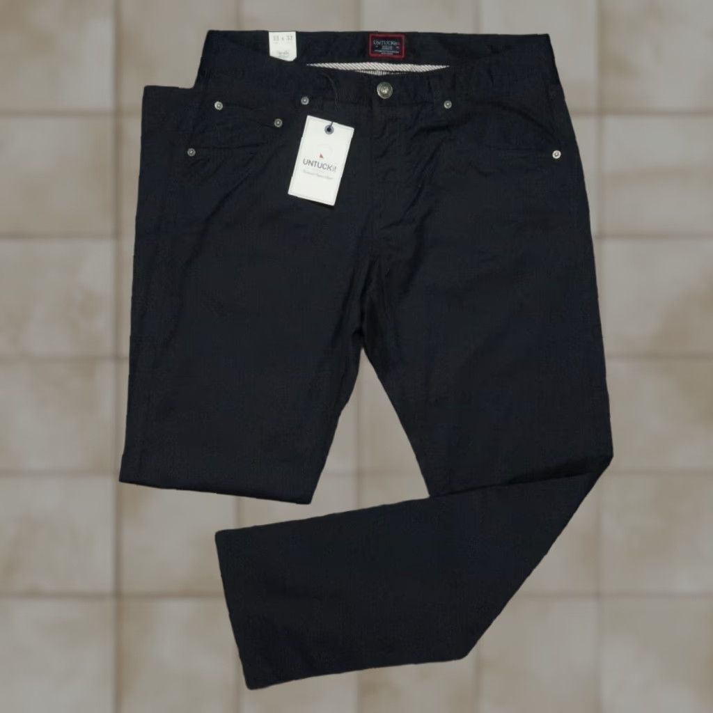 UNTUCKit VINTAGE Untuckit Pants Men 32x32 Blue 5 Pocket Chino Relaxed Straight NWT Size US 32 / EU 48 - 1 Thumbnail