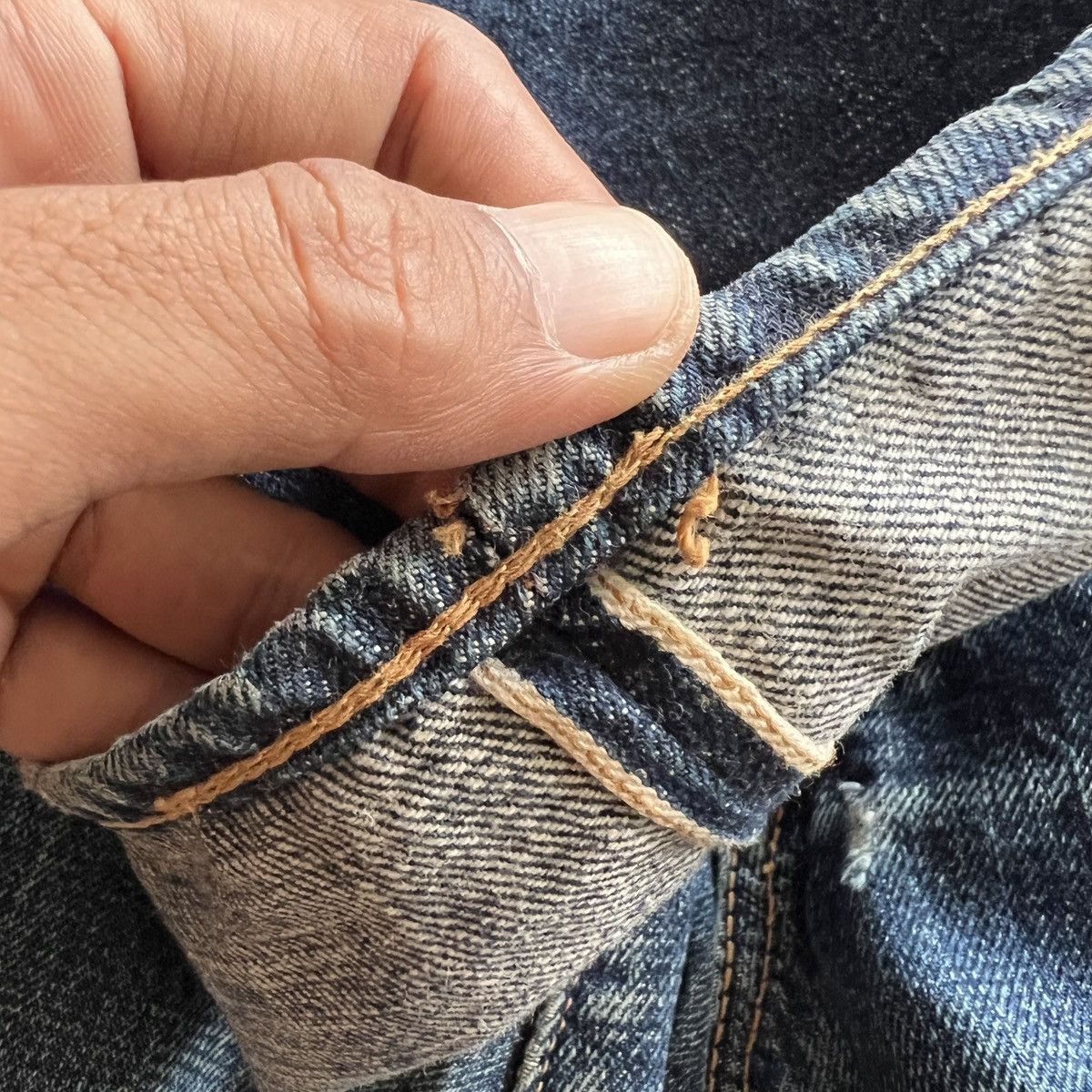 Denime 🔥 Denime Authentic Lot 669 Selvedge Hidden Rivet Denim Jeans Size US 30 / EU 46 - 20 Thumbnail