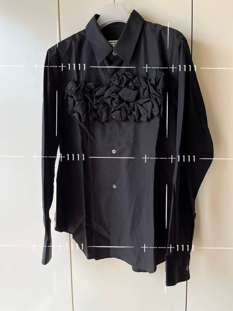 Comme des Garcons Comme Des Garcons Rose flower cotton shirt Size M / US 6-8 / IT 42-44 - 4 Thumbnail