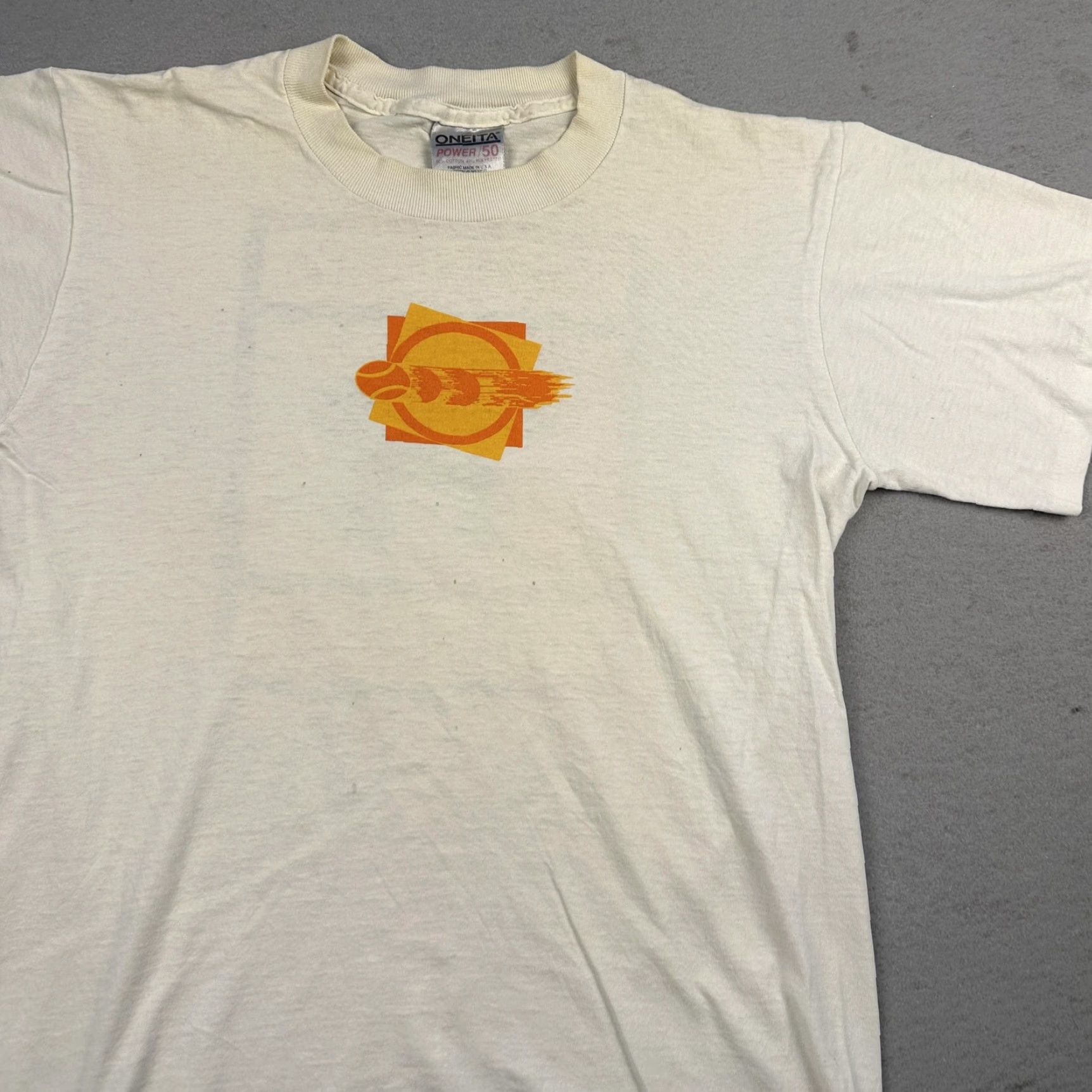 Vintage VINTAGE Corona Tennis Shirt Mens M White Oneita 50/50 Graphic Tee 90s Size US M / EU 48-50 / 2 - 5 Thumbnail