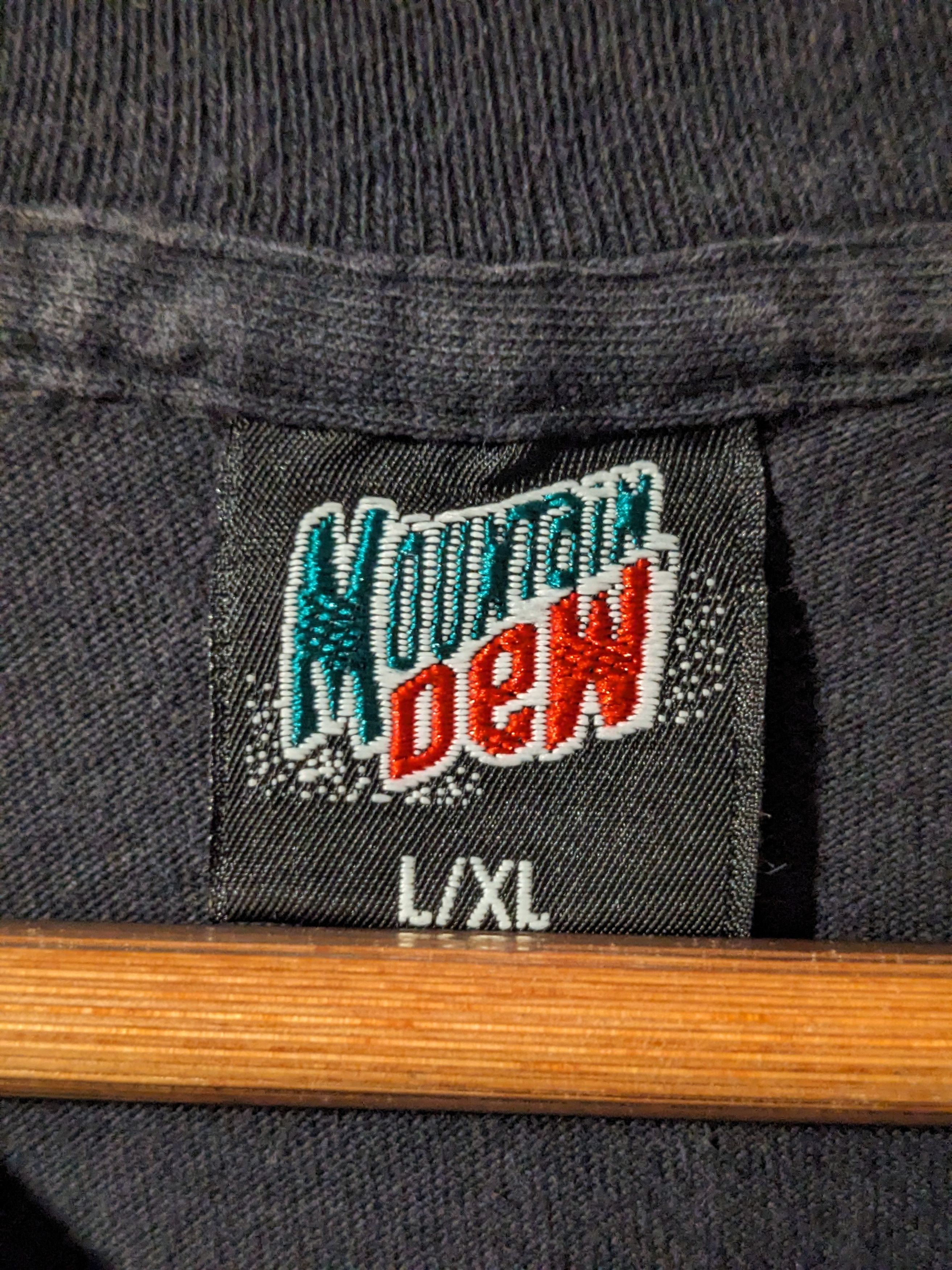 Pepsi × Vintage Vintage 90s Mountain Dew Do the Dew Black X-Large T-Shirt Size US XL / EU 56 / 4 - 8 Thumbnail