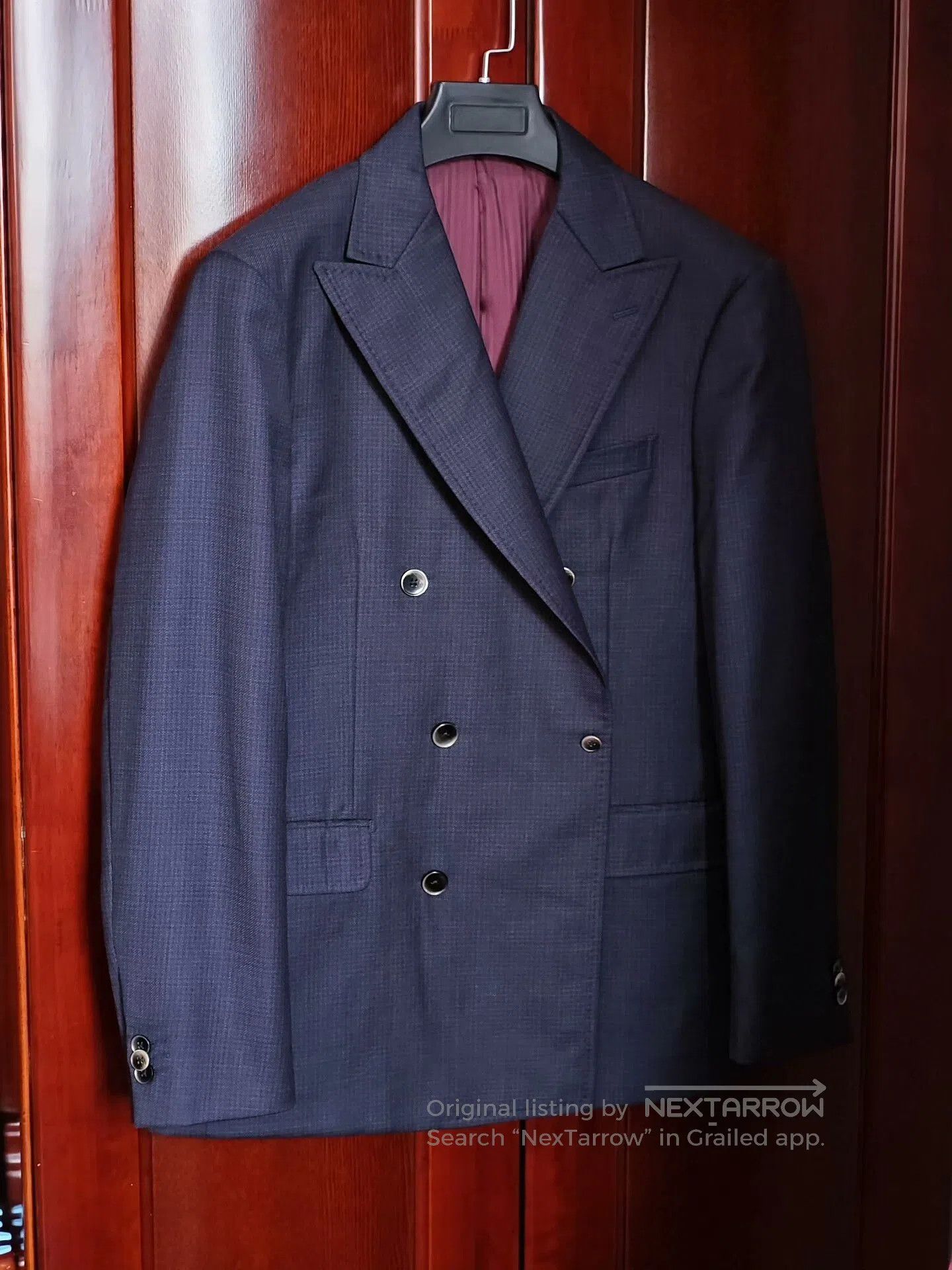 Lardini Custom Double-Breasted Wool Suit. Size US M / EU 48-50 / 2 - 2 Thumbnail