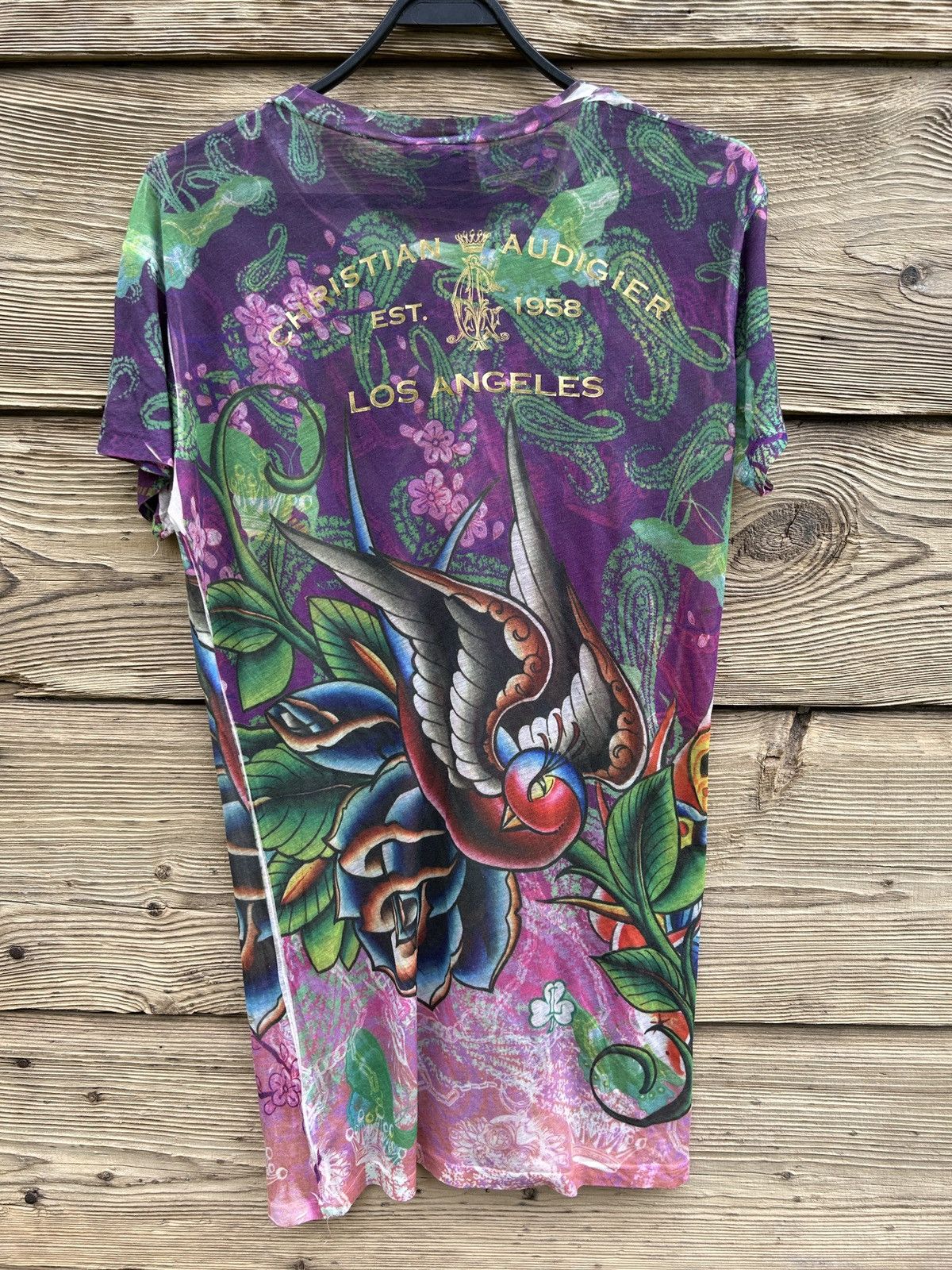 Christian Audigier BNWT Christian Audigier Multicolor Tattoo Art Tunic Dress Size L / US 10 / IT 46 - 5 Thumbnail